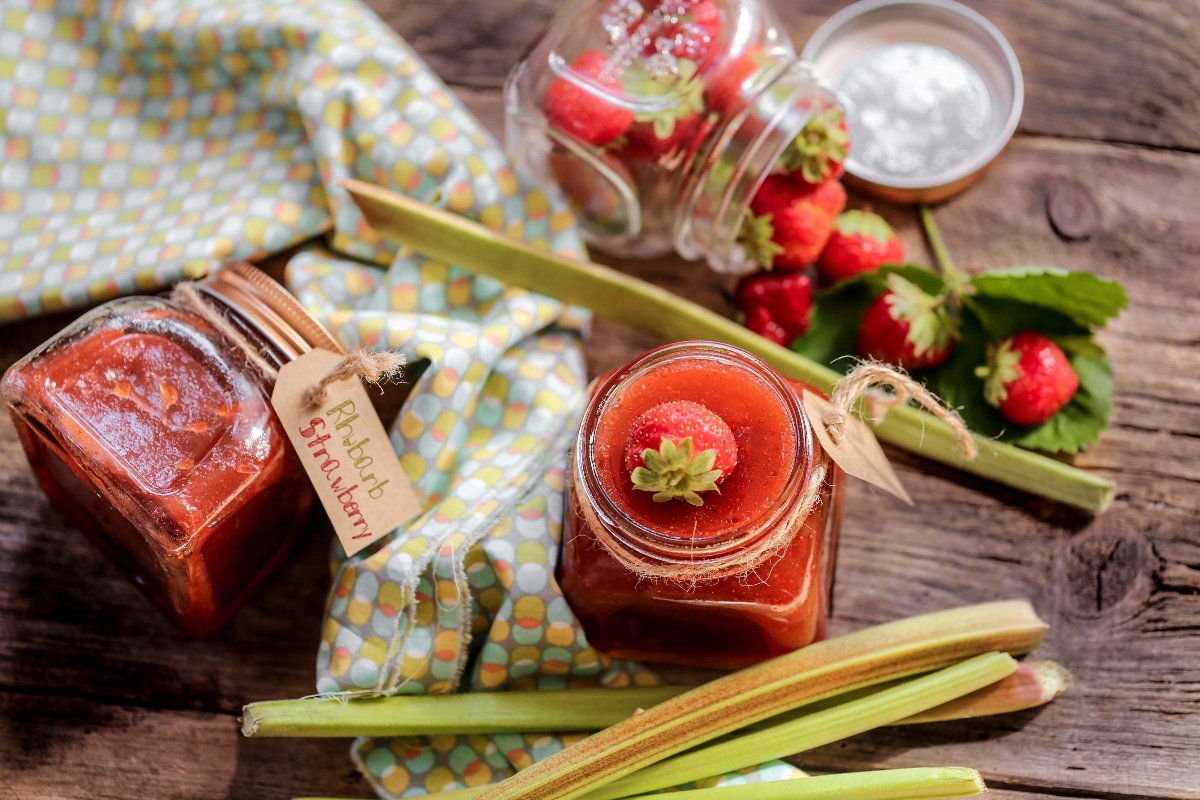 Rabarbaro: proprietà, benefici e usi in cucina 2 un vasetto di marmellata di rabarbaro