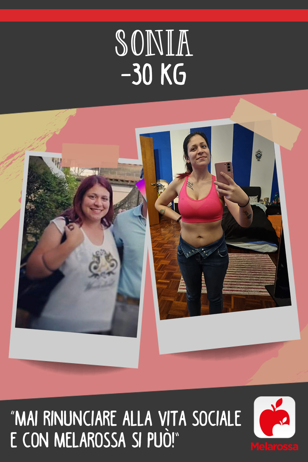 Sonia -30 kg con Melarossa: “Mai rinunciare alla vita sociale e con Melarossa si può!” 3 Testimonial Melarossa Sonia 30 kg