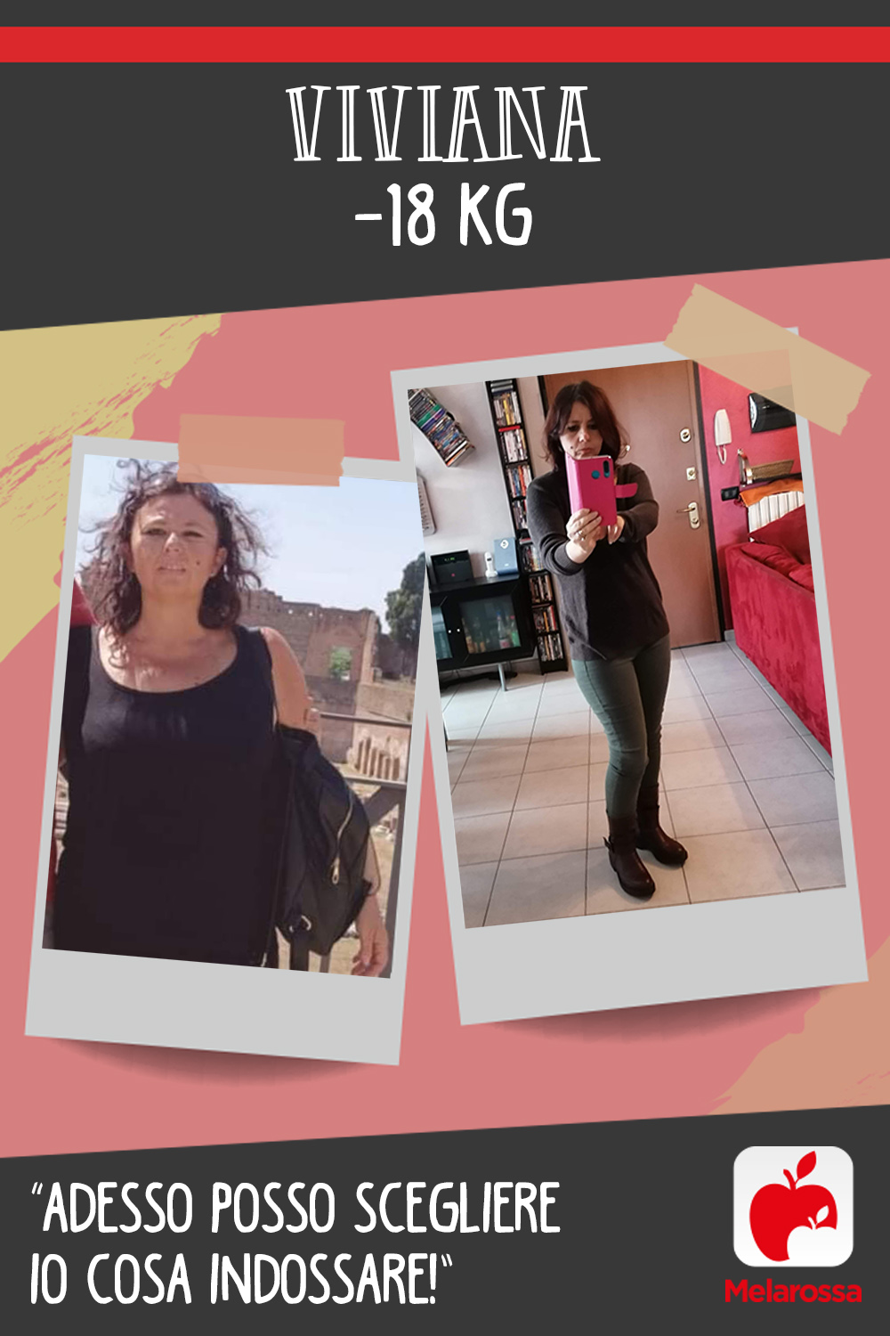Viviana -18kg con Melarossa: “Adesso posso scegliere io cosa indossare!” 1 Testimonial Melarossa Viviana 18 kg