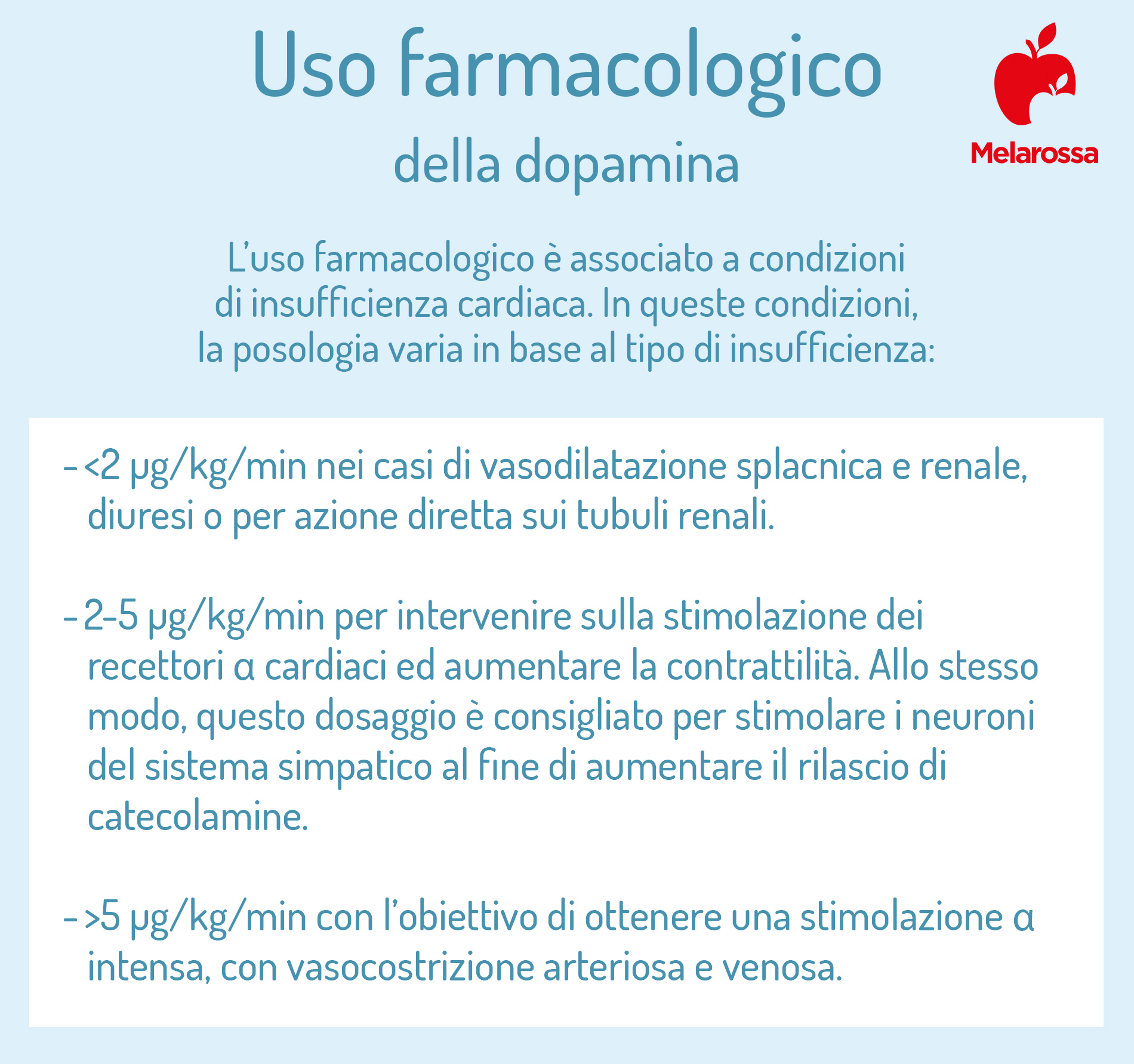 Dopamina: cos’è, sintesi, a cosa serve, quando viene prodotta, integratori e alimenti che ne favoriscono la produzione 7 dopamina: uso famacologico