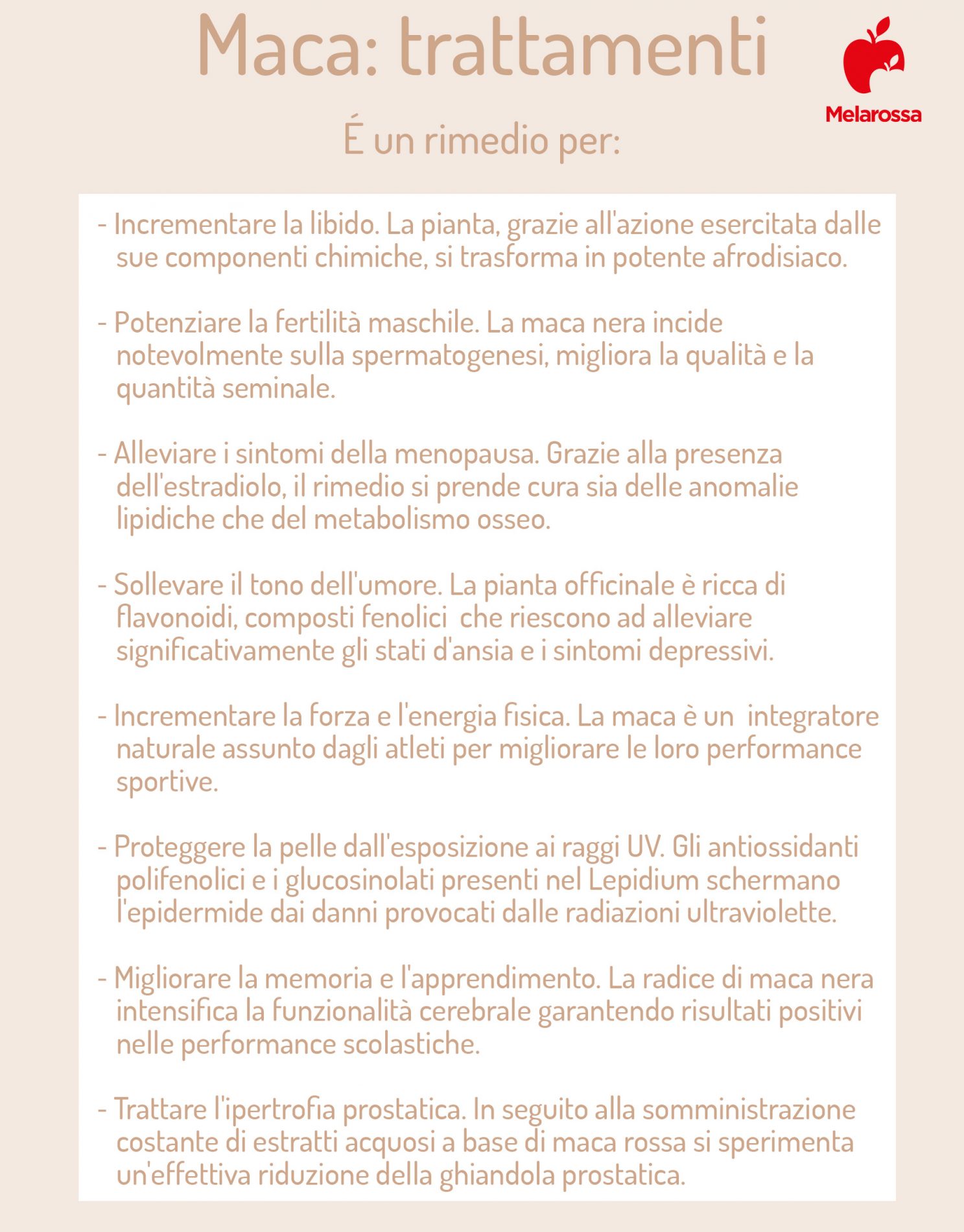 Maca: l'afrodisiaco naturale peruviano tra proprietà, benefici, valori nutrizionali, controindicazioni e modalità d'uso 5 maca: benefici per la salute
