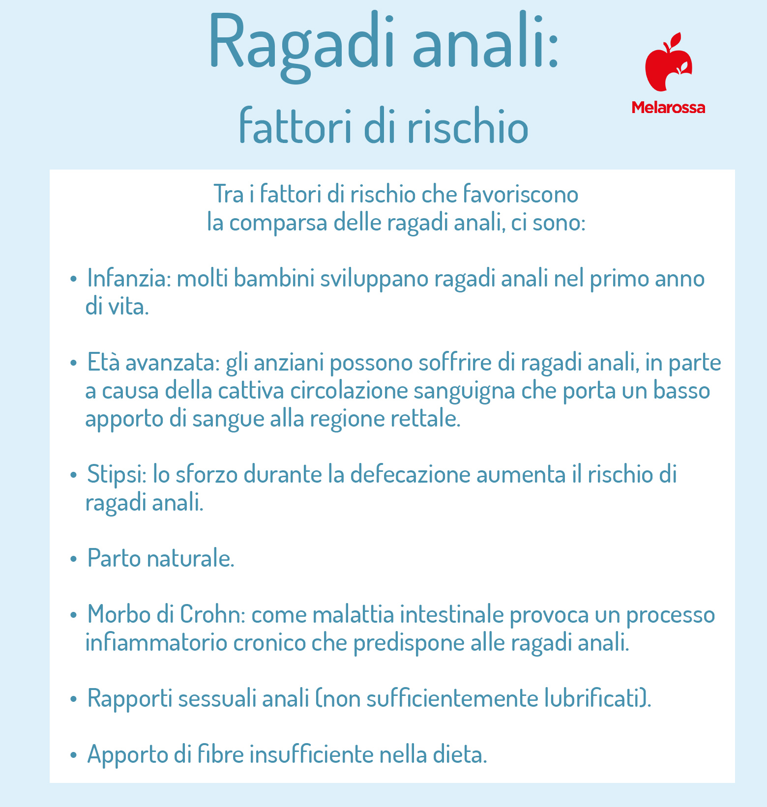 Ragadi anali: cosa sono, cause, sintomi, diagnosi, cure e prevenzione 2 ragadi anali: fattori di rischio
