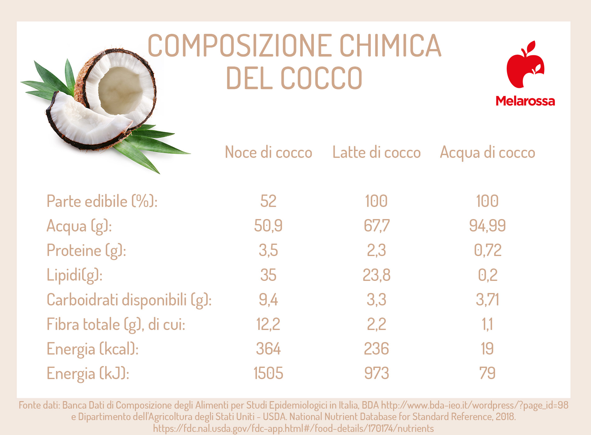 Cocco: dall'olio al latte, tutti i benefici del frutto tropicale 1 cocco: proprietà nutrizionali