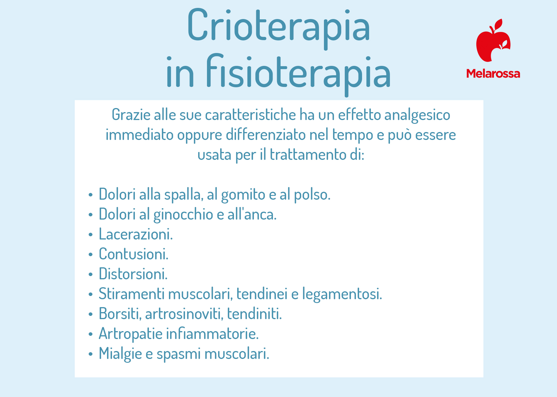 Crioterapia: cos’è, a cosa serve, come funziona, benefici e controindicazioni 5 crioterapia: benefici in fisioterapia
