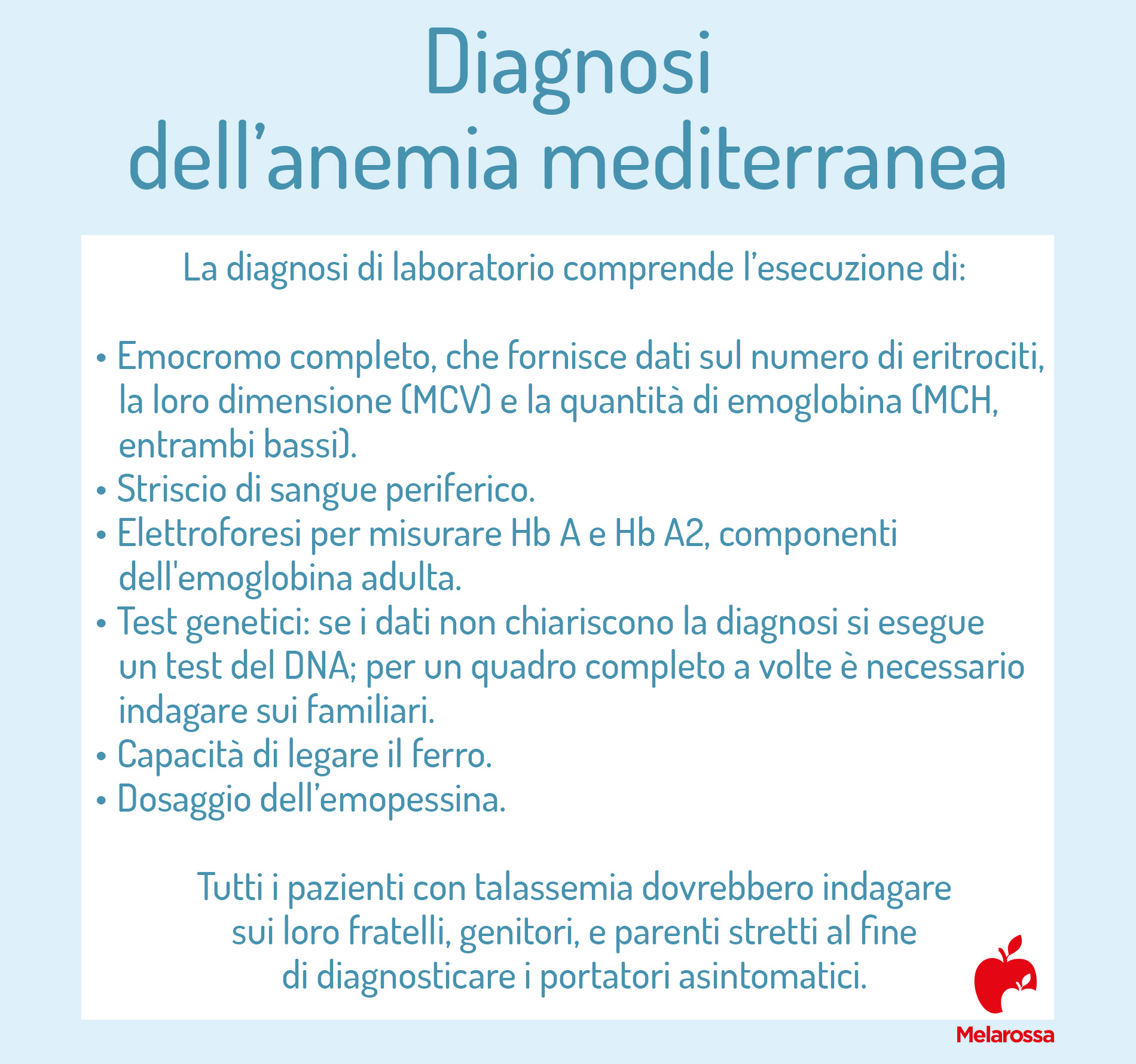 Anemia mediterranea: cos’è, cause, sintomi, classificazione, diagnosi, cure e cosa mangiare 4 diagnosi dell'anemia mediterranea