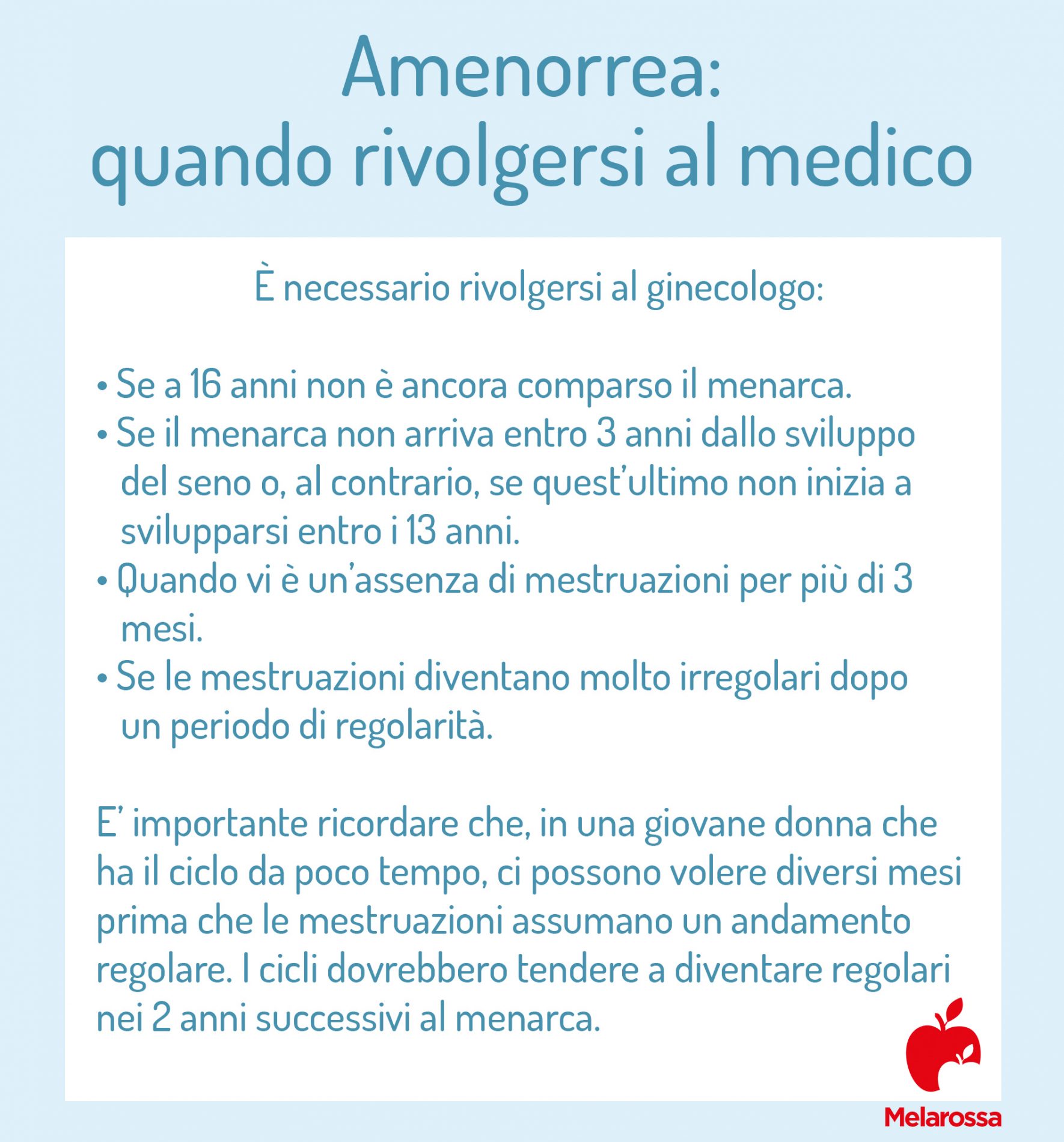 Amenorrea: che cos'è, cause, sintomi, diagnosi e cosa fare se non arriva il ciclo 4 Amenorrea: quando rivolgersi al medico