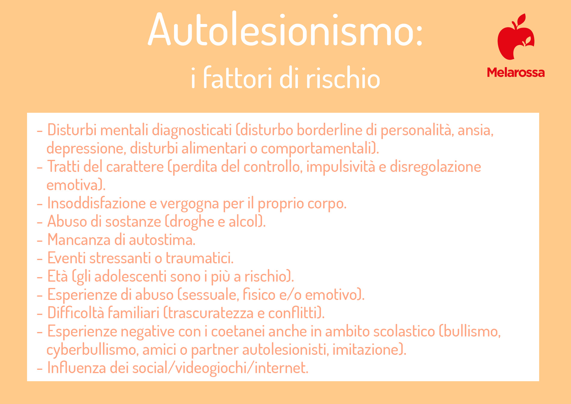 Autolesionismo: che cos’è, cause, sintomi e trattamenti 4 autolesionismo: fattori di rischio