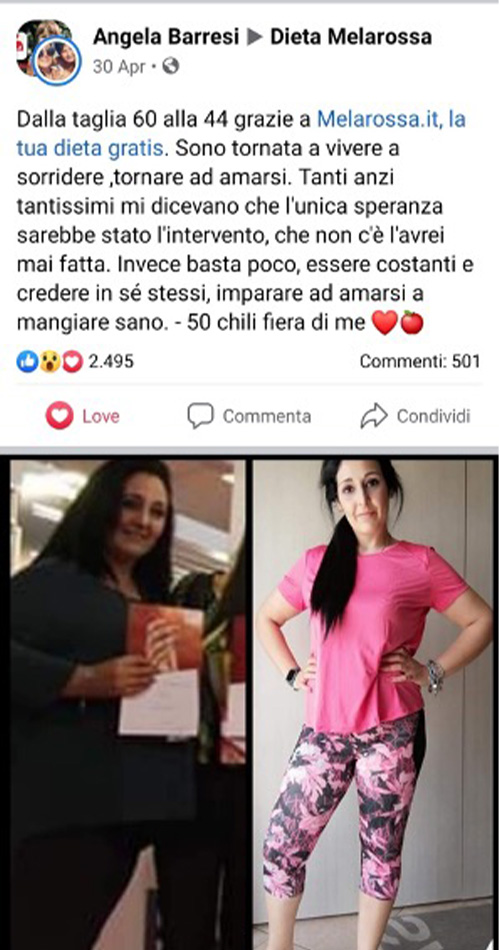 Melarossa: ecco come ha cambiato la mia vita! 4 Angela testimonial