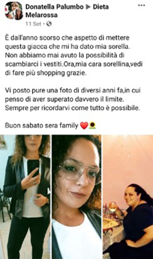 Melarossa: ecco come ha cambiato la mia vita! 1 Donatella testimonial