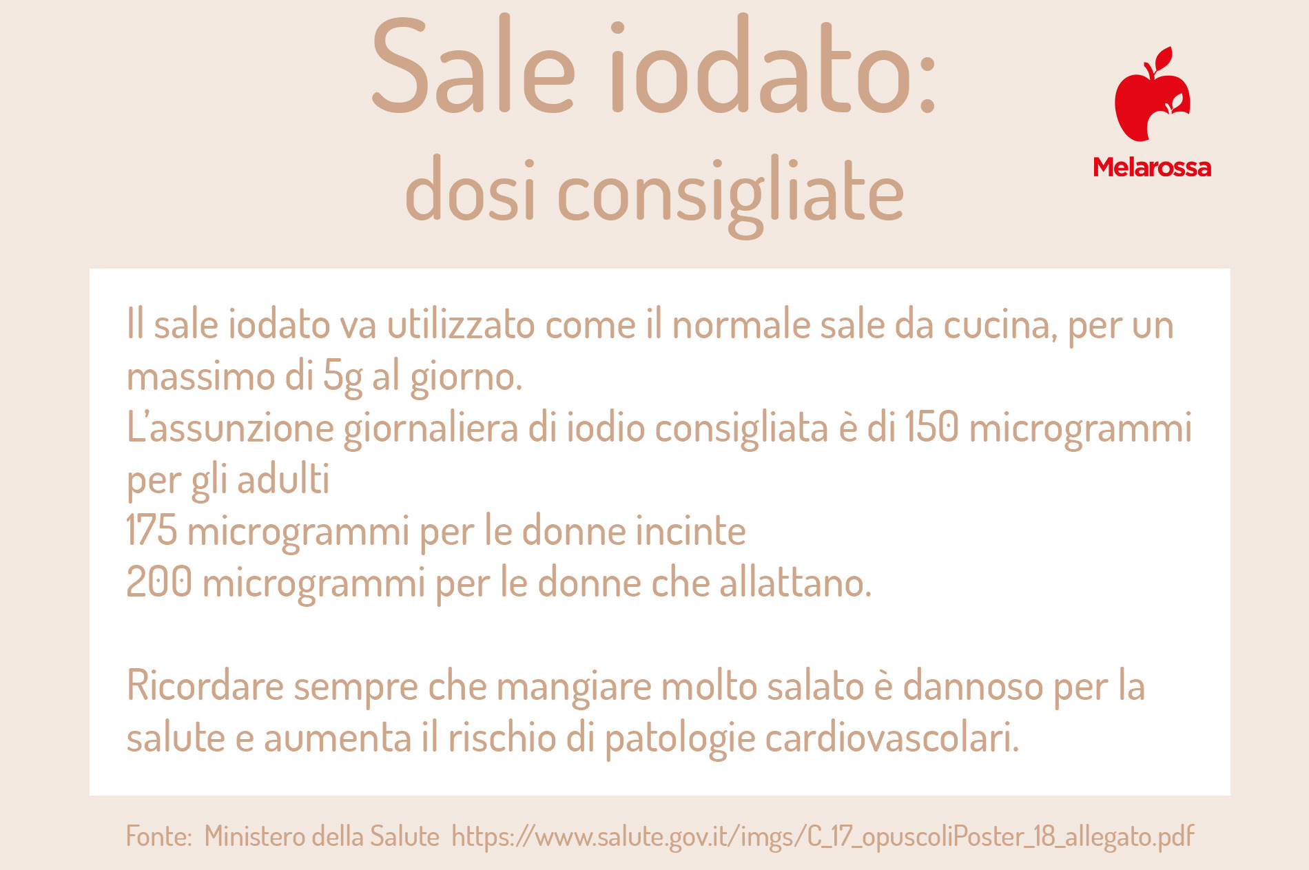 Sale iodato: cos’è, caratteristiche, differenza con gli altri sali, proprietà e benefici, perché e quanto usarne 1 sale iodato: dosi consigliate
