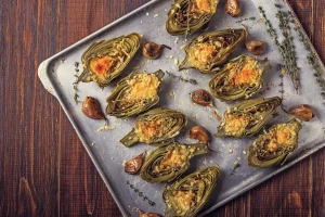 Carciofi ripieni senza carne al forno e in padella