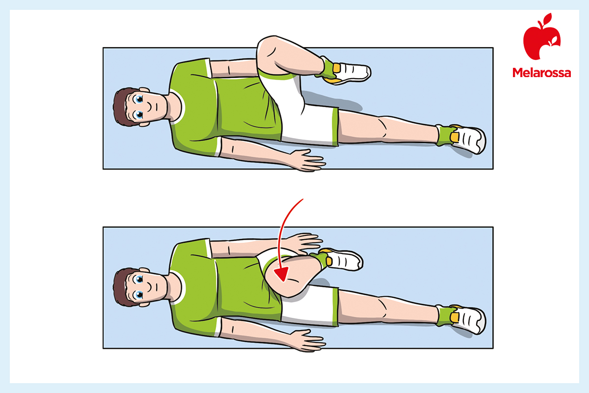 Pubalgia: che cos’è, sintomi, come si cura anche in gravidanza 10 Grafica su esercizio da fare a casa per alleviare il dolore dovuto a pubalgia