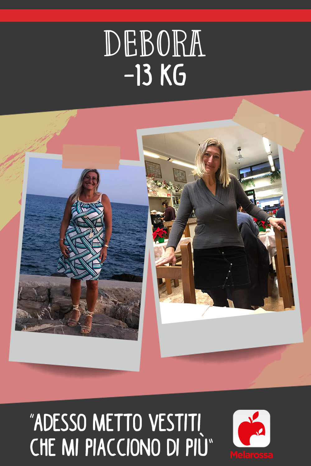 Debora -13 kg con Melarossa: “Adesso metto vestiti che mi piacciono di più!” 1 Testimonial Melarossa Debora Satricò