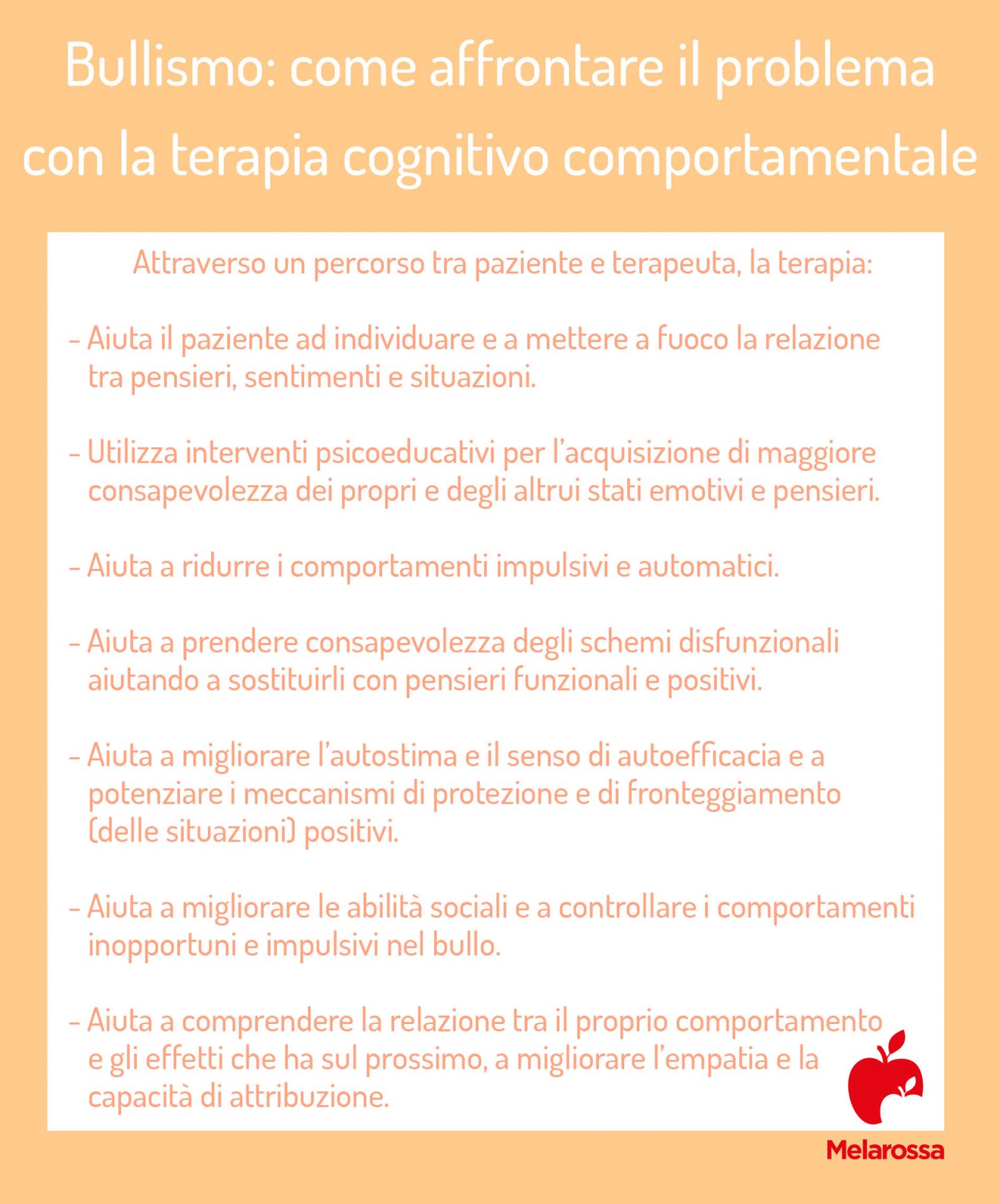 Bullismo: che cos’è, principali forme, caratteristiche del bullo e della vittima, cause e conseguenze, cure e prevenzione 13 bullismo e terapia cognitivo comportamentale: benefici