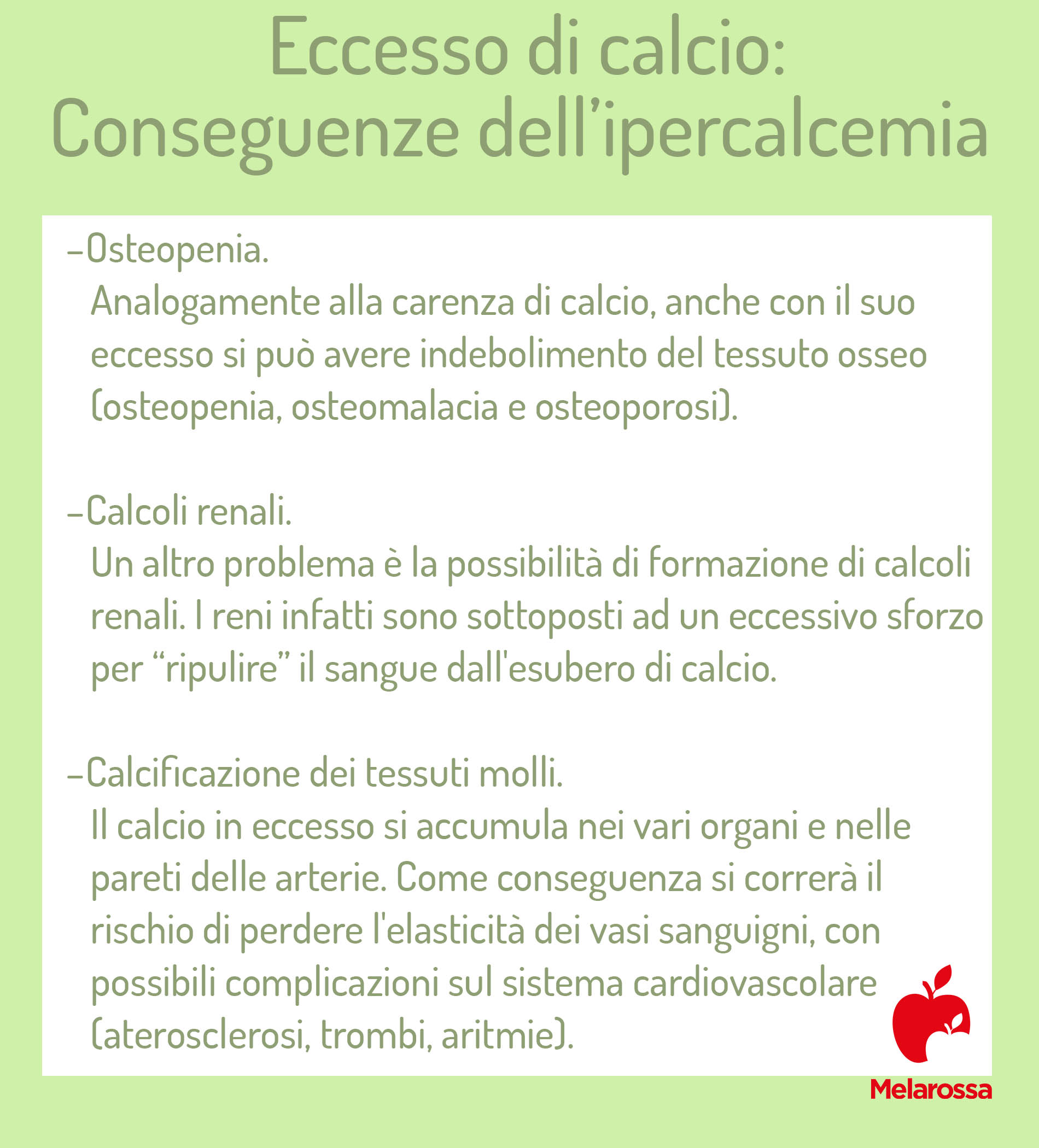 Calcio (minerale): che cos'è, fabbisogno nutrizionale, alimenti ricchi, carenze ed eccessi, integratori 7 eccesso di calcio: patologie- Tabella