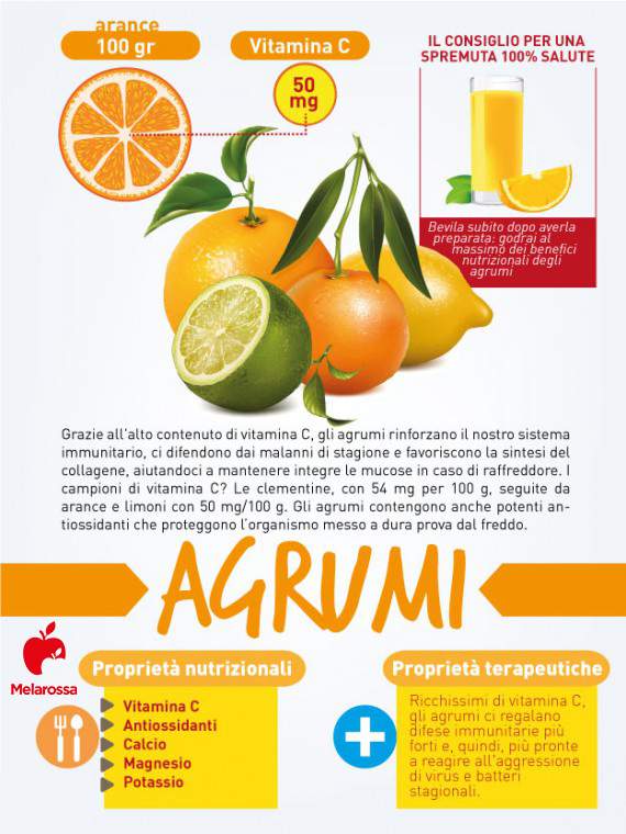 I 12 cibi per prevenire e combattere il raffreddore 6 cibi contro il raffreddore: agrumi