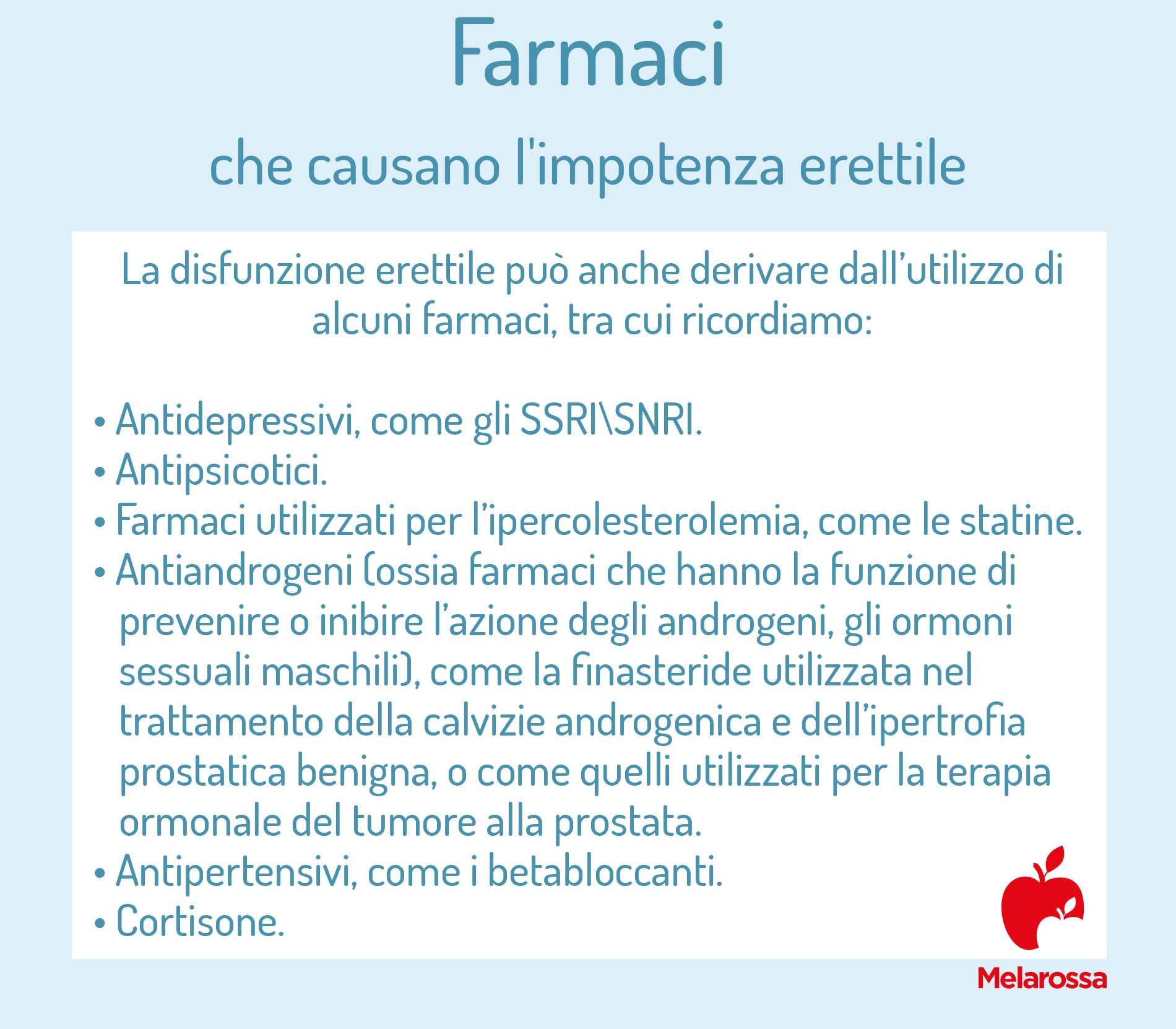 Disfunzione erettile o impotenza: cos’è, cause, sintomi, cure e rimedi dei problemi d'erezione 5 farmaci che causano l'impotenza erettile