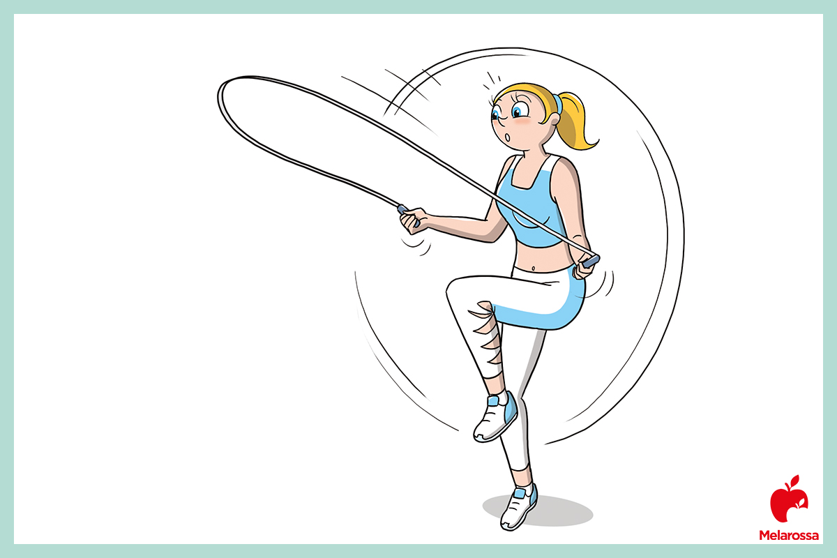 Allenamento delle modelle di Victoria’s Secret: routine e esercizi per avere un corpo scolpito 10 Illustrazione di una donna che fa salti con la corda