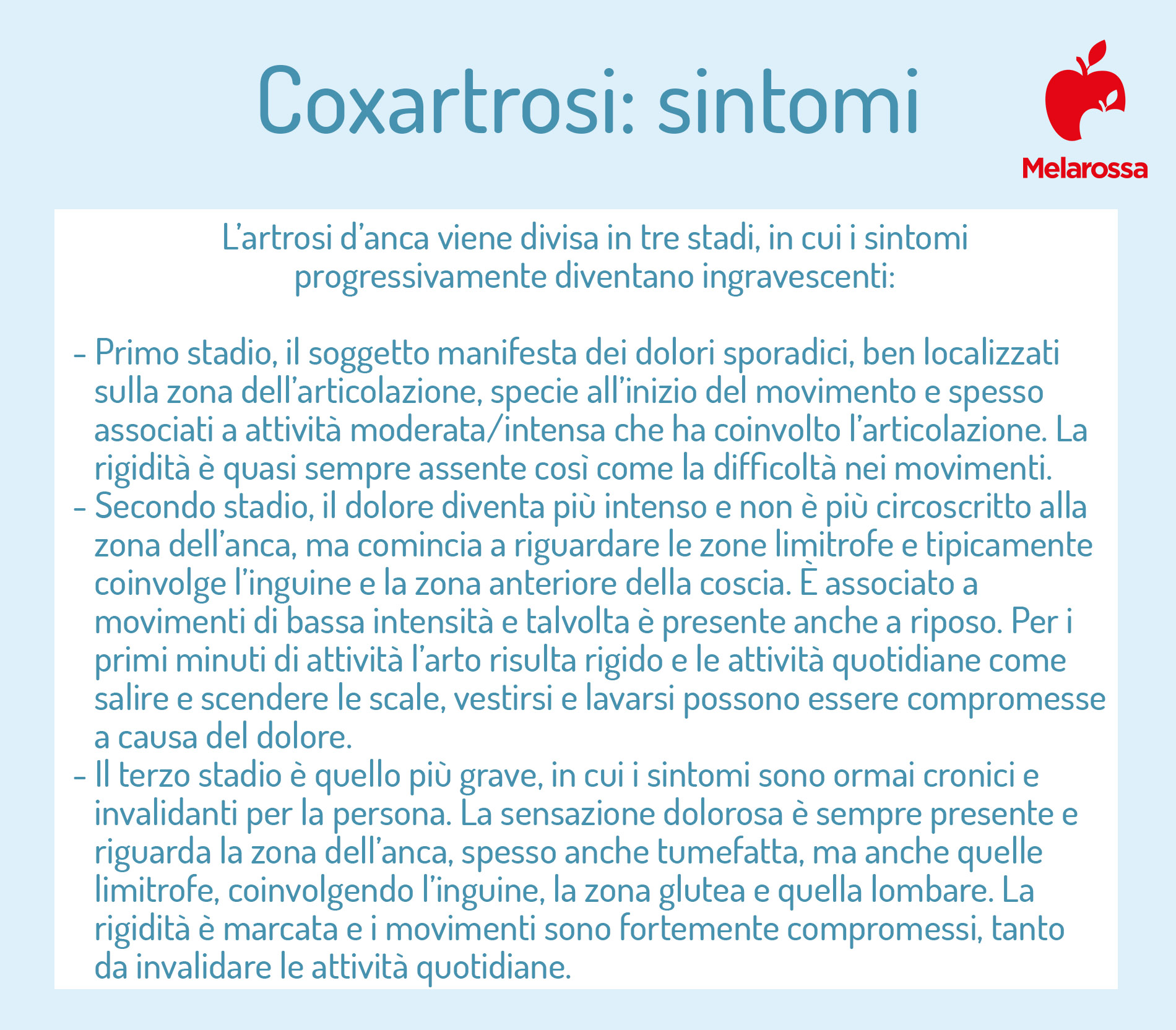 Coxartrosi: cos'è, cause, sintomi, diagnosi e cure dell'artrosi dell'anca 3 coxartrosi sintomi