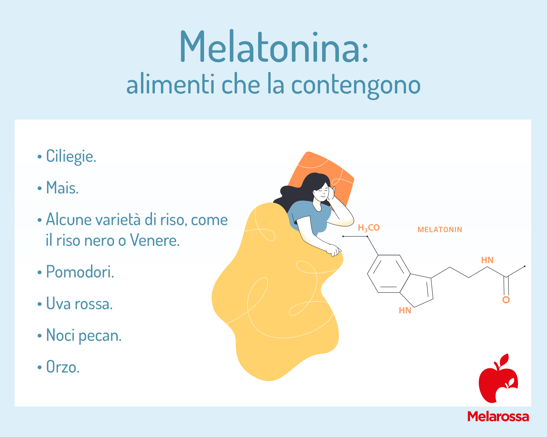 Melatonina: proprietà, benefici e controindicazioni 6 Melatonina: alimenti che la contengono