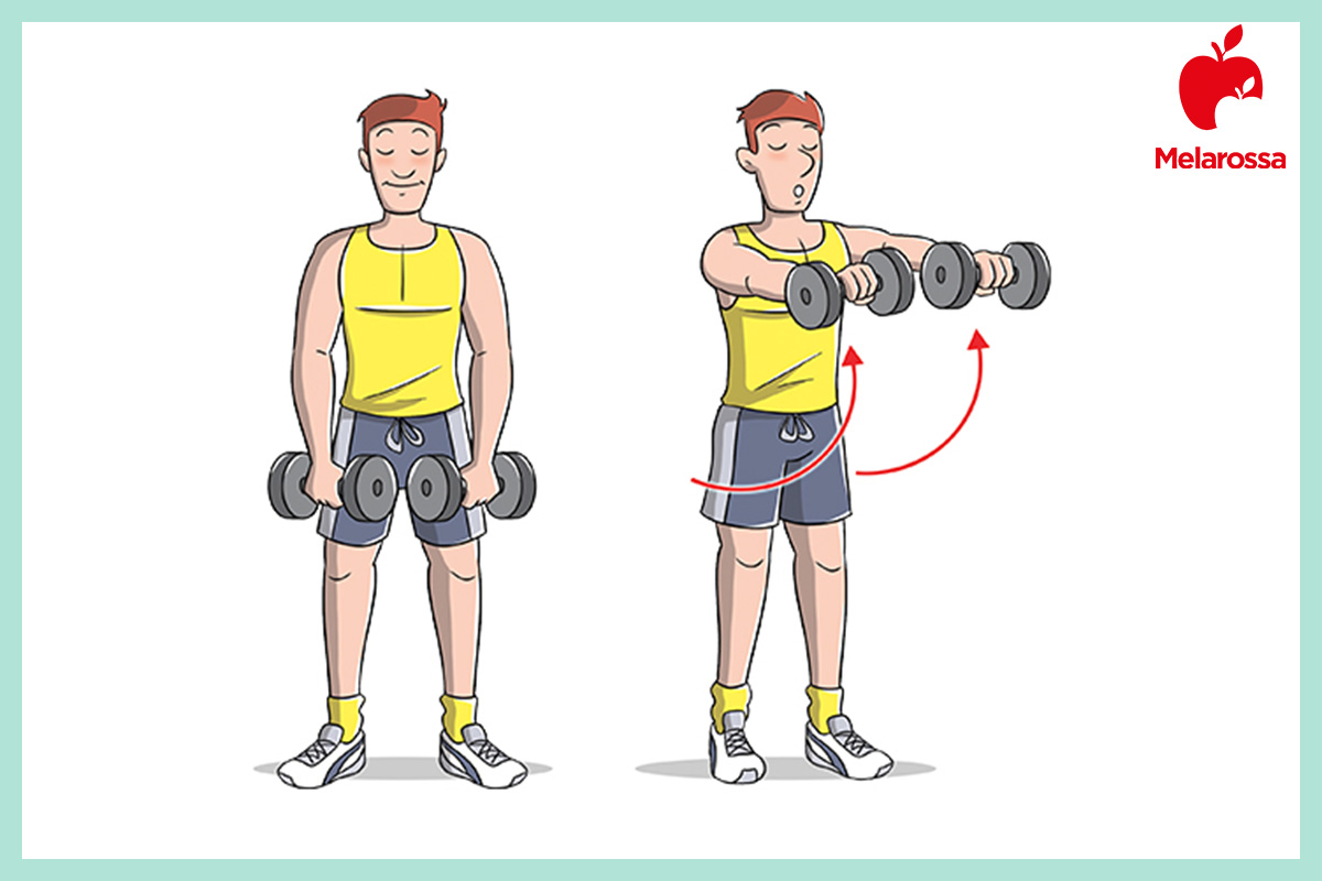 Esercizi spalle: i migliori esercizi con manubri e allenamento in palestra per spalle larghe 4 esercizi spalle: alzate frontali