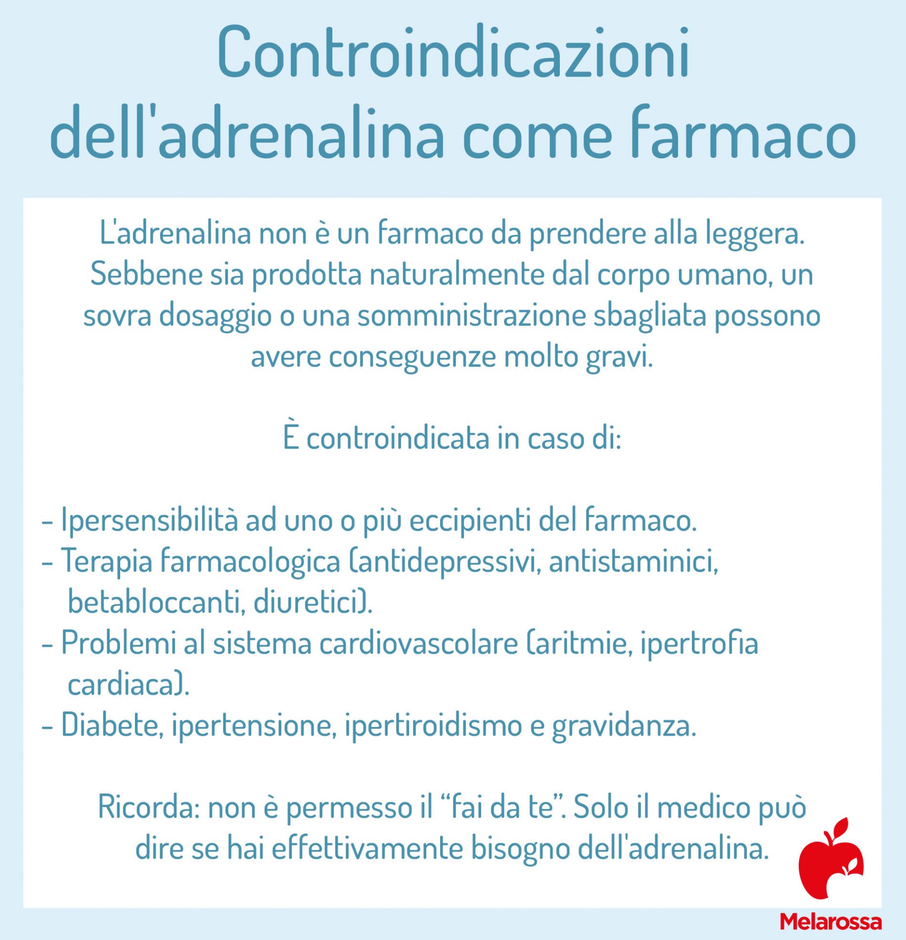 Adrenalina, l'ormone della paura: cos’è, a cosa serve, effetti sul corpo, uso farmacologico, controindicazioni 7 controindicazioni dell'adrenalina come farmaco