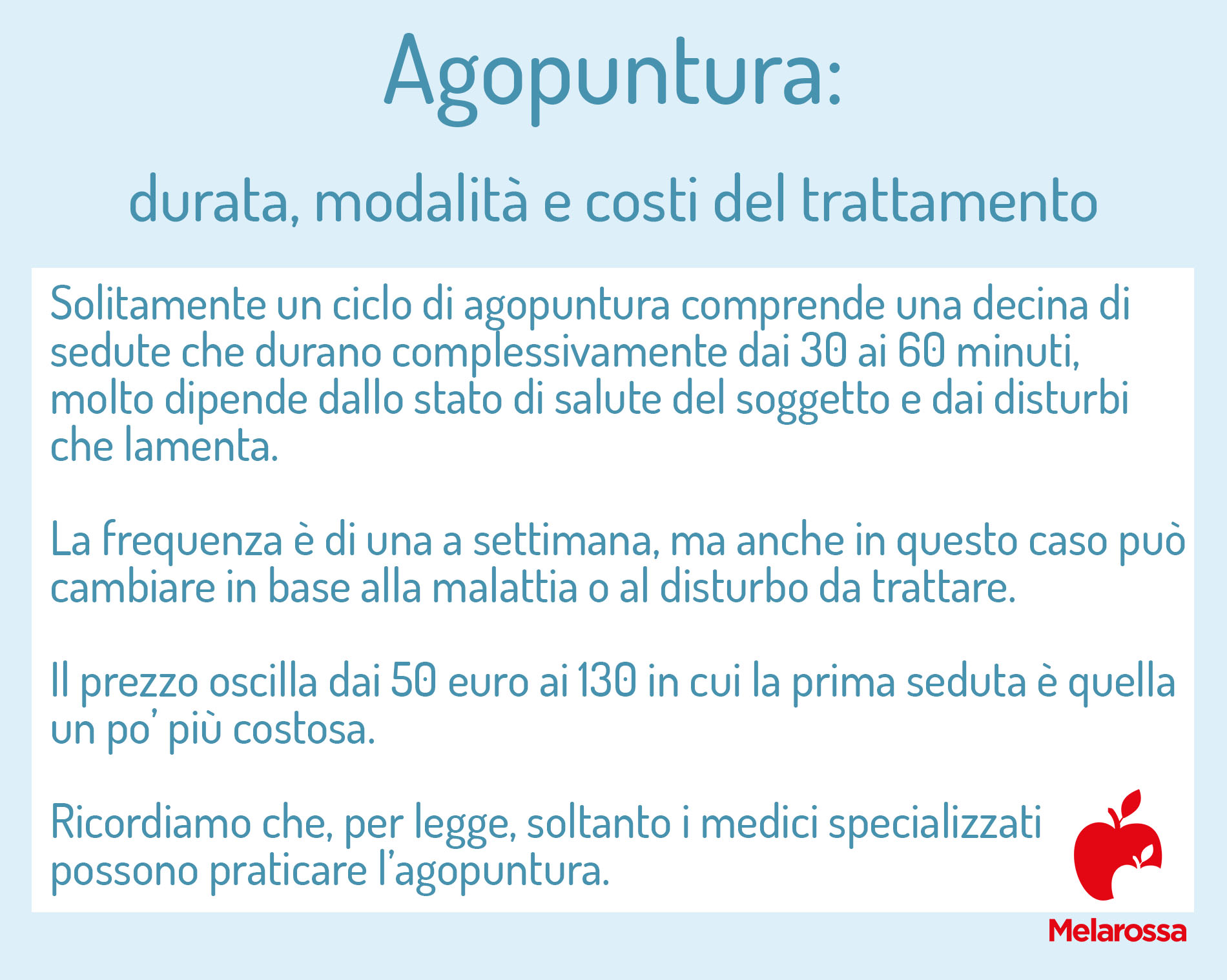 Agopuntura: che cos’è, come funziona una seduta, benefici, per quale patologie è indicata, controindicazioni 6 agopuntura: durata e costi del trattamento