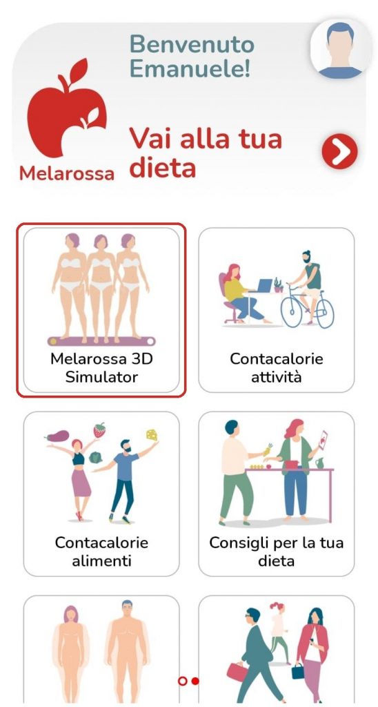 Simulatore 3D: scopri gratis il tuo somatotipo con l'app Melarossa 1 simulatore 3D home