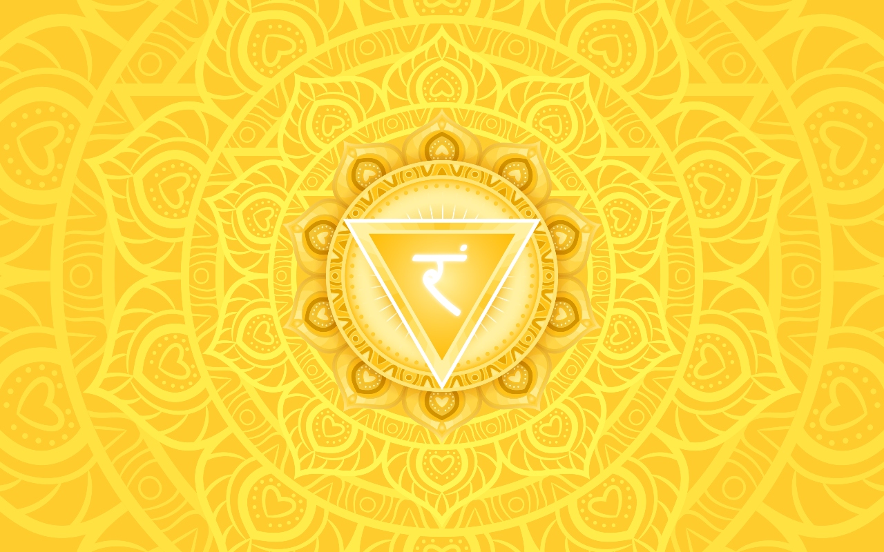 I 7 chakra: significato, colori e quali sono 5 Immagine del simbolo in giallo del manipura o chakra del plesso solare