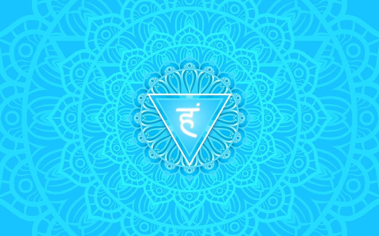 I 7 chakra: significato, colori e quali sono 7 Vishuddha:, simbolo
del chakra della gola di colore azzurro