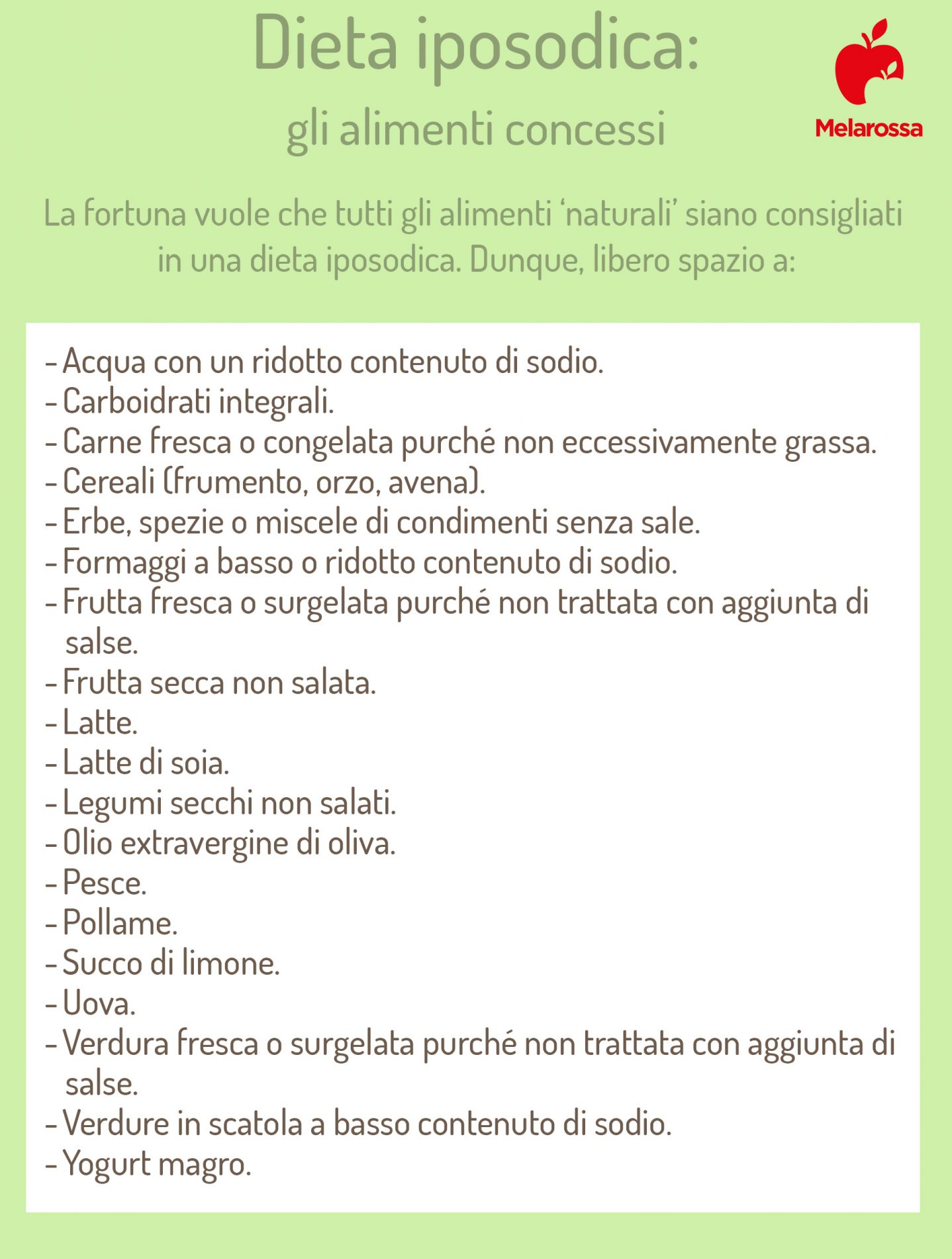 Dieta iposodica: che cos'è, a cosa serve, cosa mangiare e cosa evitare, esempio di menù, benefici e limiti 3 dieta iposodica alimenti concessi