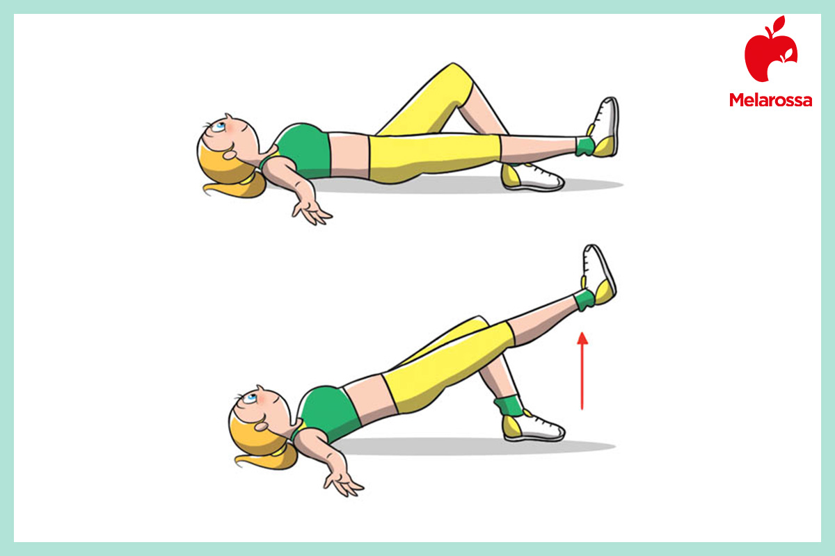 Salto con la corda: benefici, come allenarsi, muscoli coinvolti e programmi di allenamento 12 Illustrazione di una donna che esegue un ponte su una gamba in un workout combinato di salto con la corda