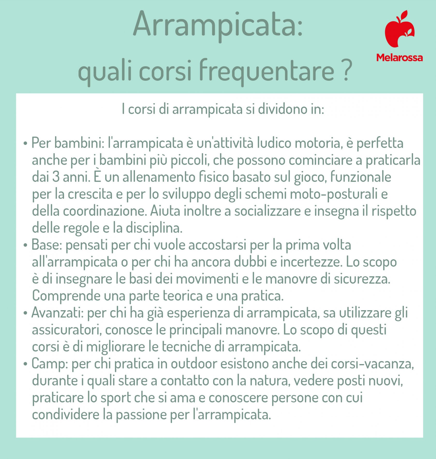Arrampicata: che cos'è, tecnica e attrezzature, benefici per la mente e il fisico, dove praticare 5 arrampicata corsi da frequentare