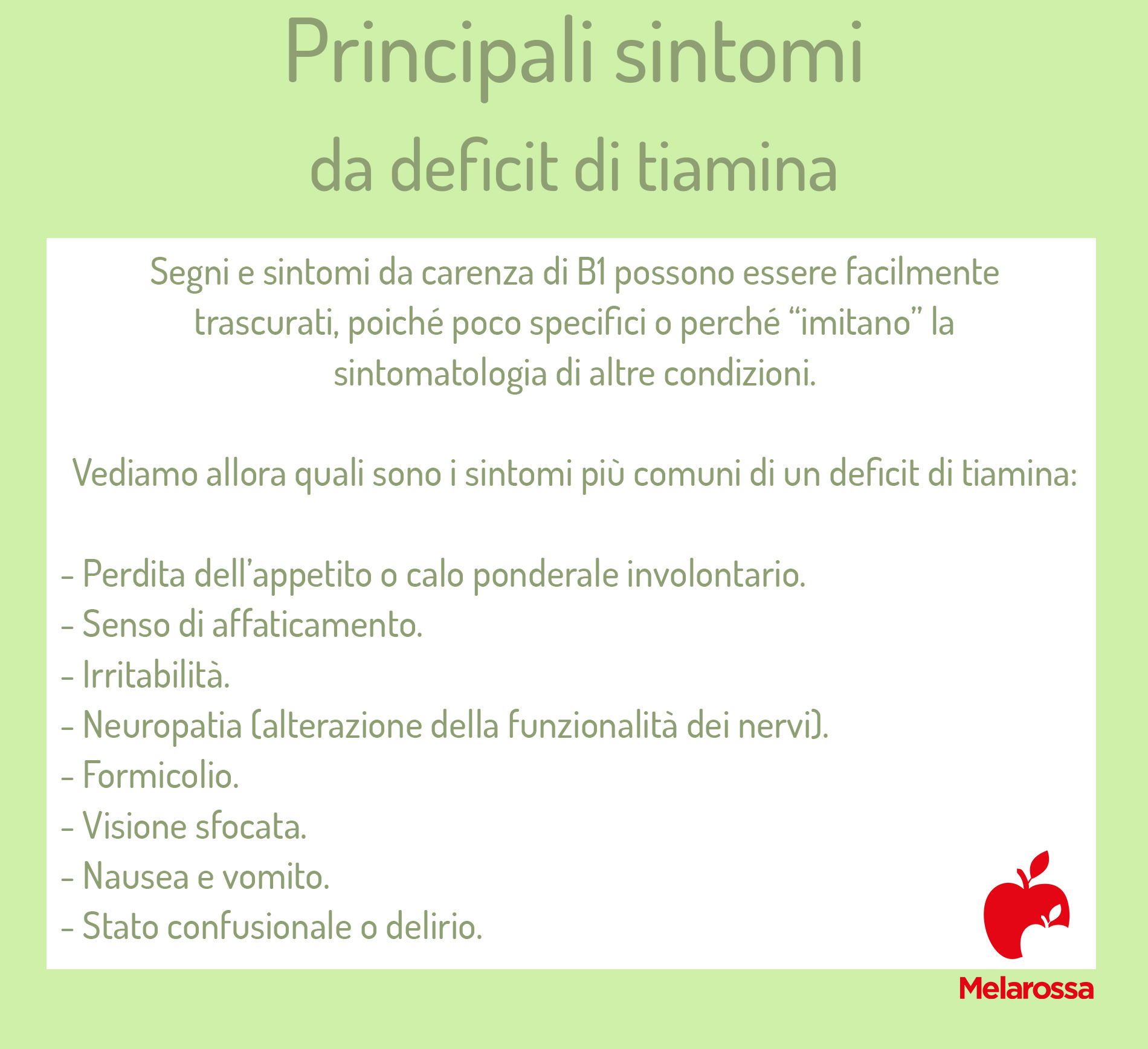 Vitamina B1 (tiamina): che cos'è, benefici e proprietà, a cosa serve, alimenti ricchi 6 vitamina B1: principali sintomi