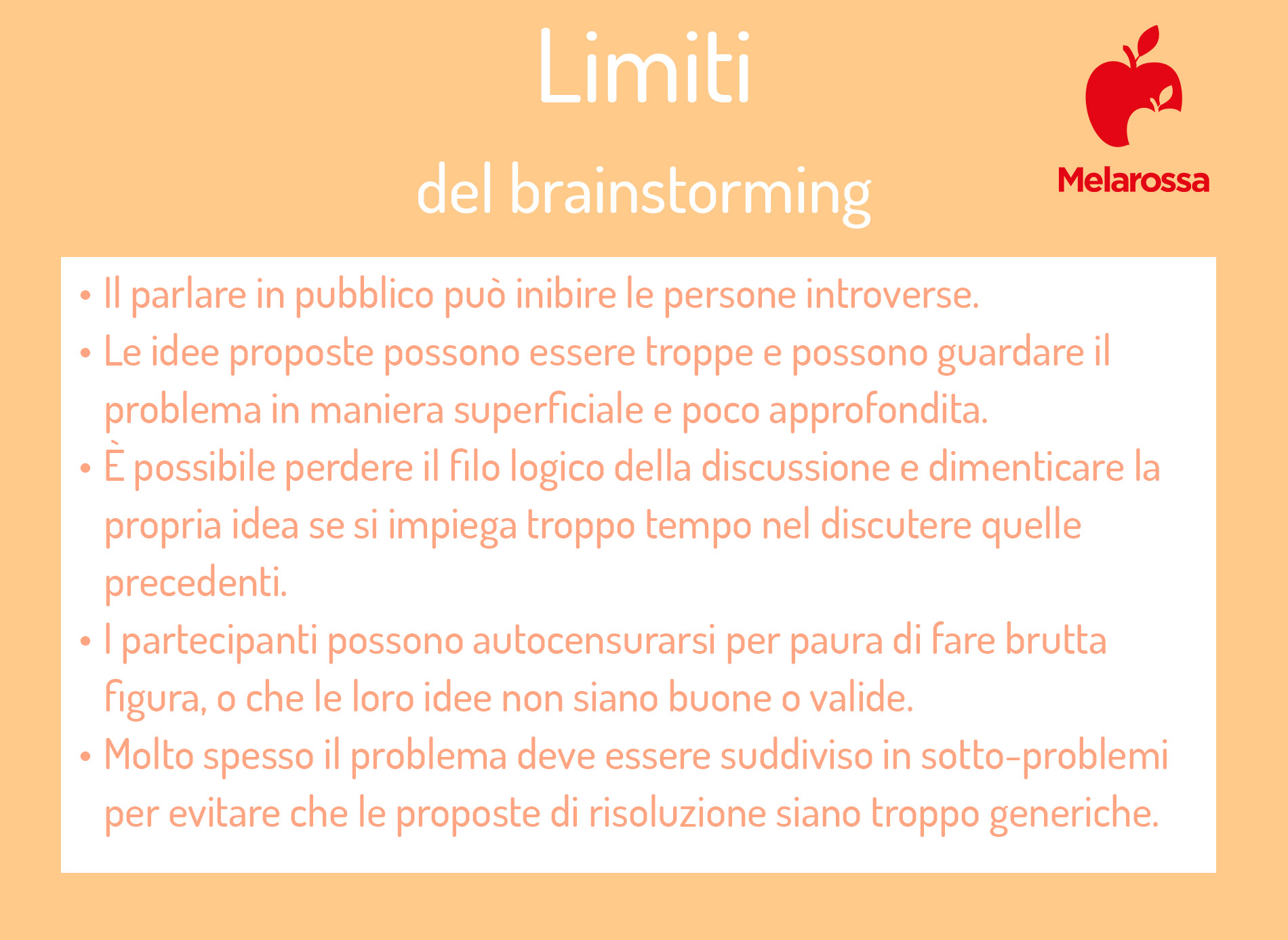 Brainstorming: cosa vuole dire, a cosa serve, fasi e regole, tecniche, benefici e come applicarlo 3 limiti del brainstorming