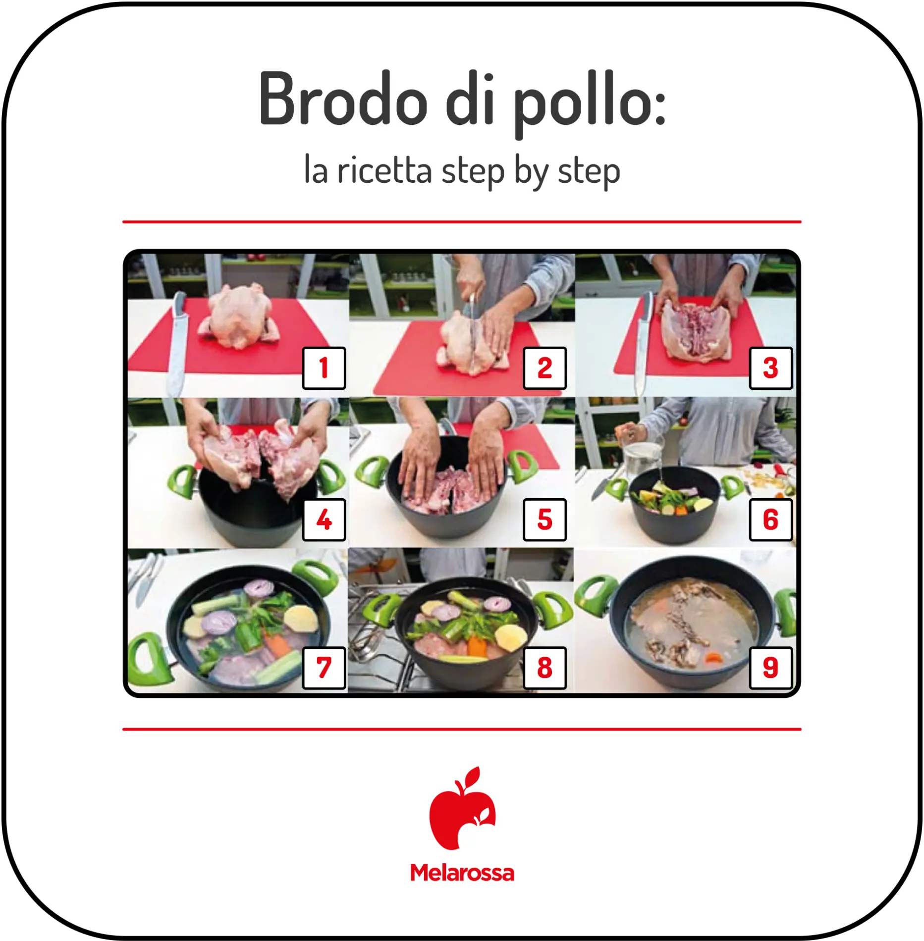 Brodo di pollo fatto in casa: ricetta e video ricetta passo passo 2 Step by step fotografico su come preparare la ricetta del brodo di pollo