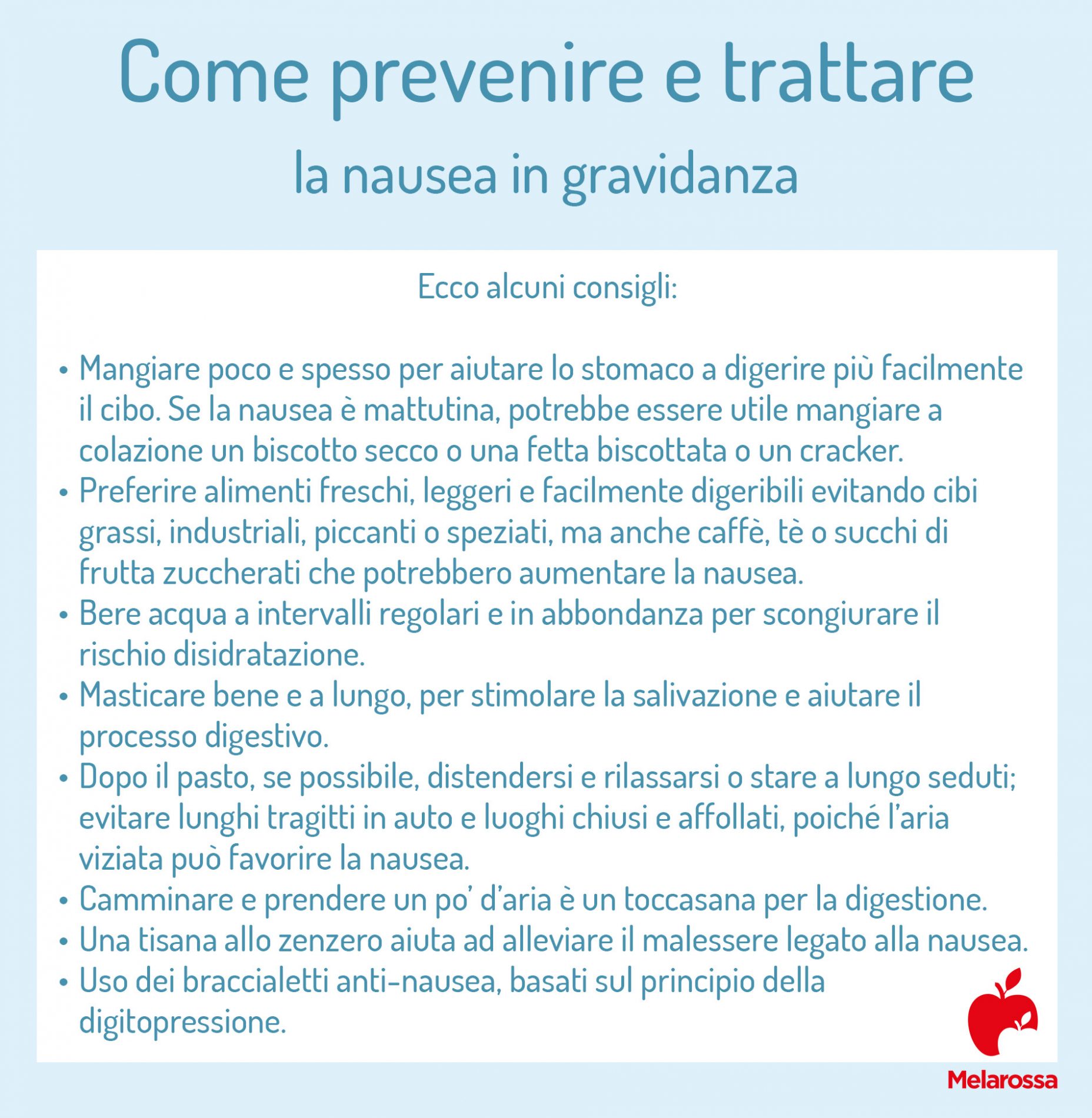 Nausea in gravidanza: sintomi e disturbi, quali sono le cause, quando passa e quando preoccuparsi, cure e rimedi 7 come prevenire la nausea in gravidanza