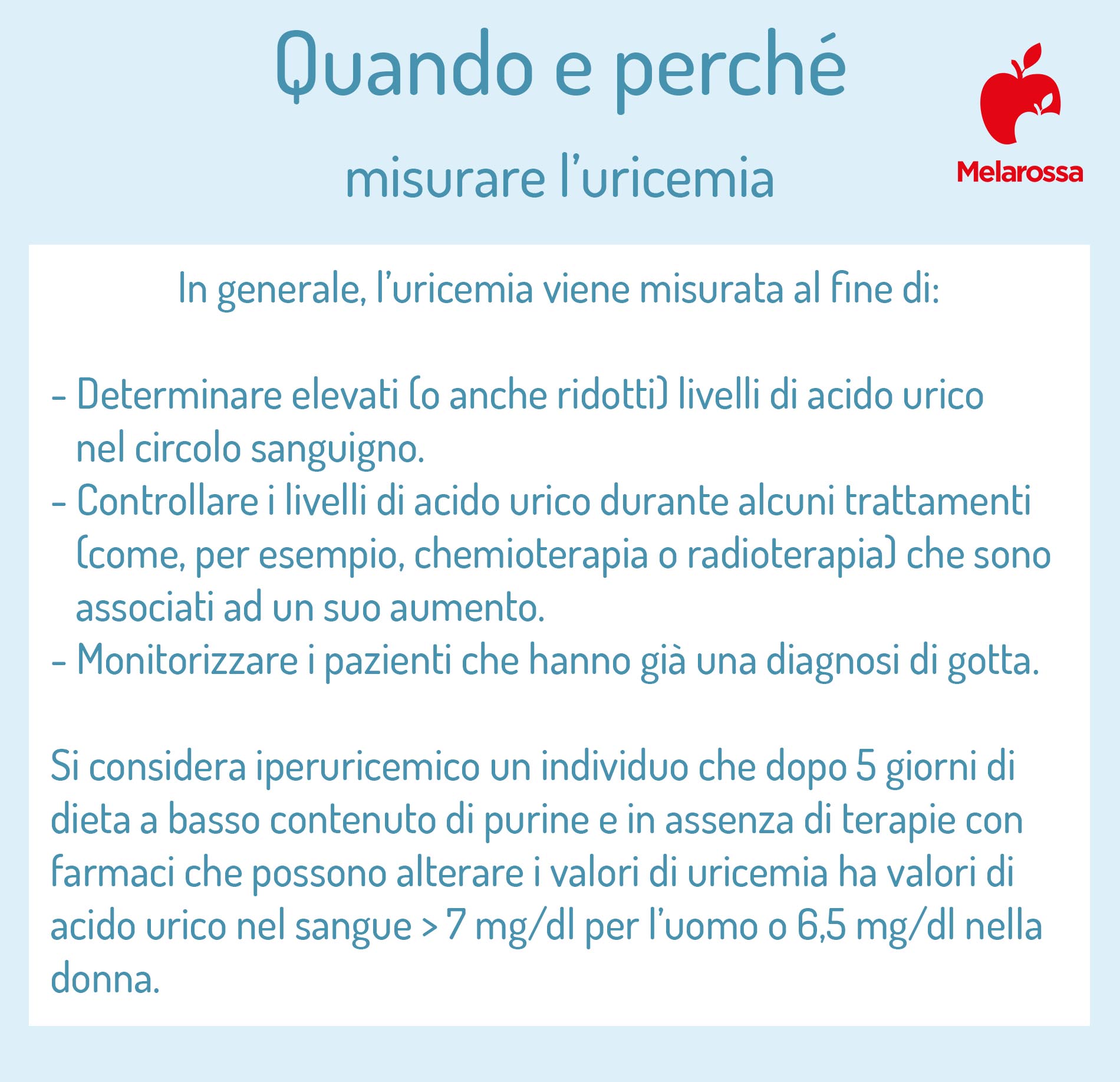 Acido urico: cos'è, come si misura e cosa fare quando l'uricemia è alta o bassa 3 acido urico:quando e perché misurare l'uricemia ?