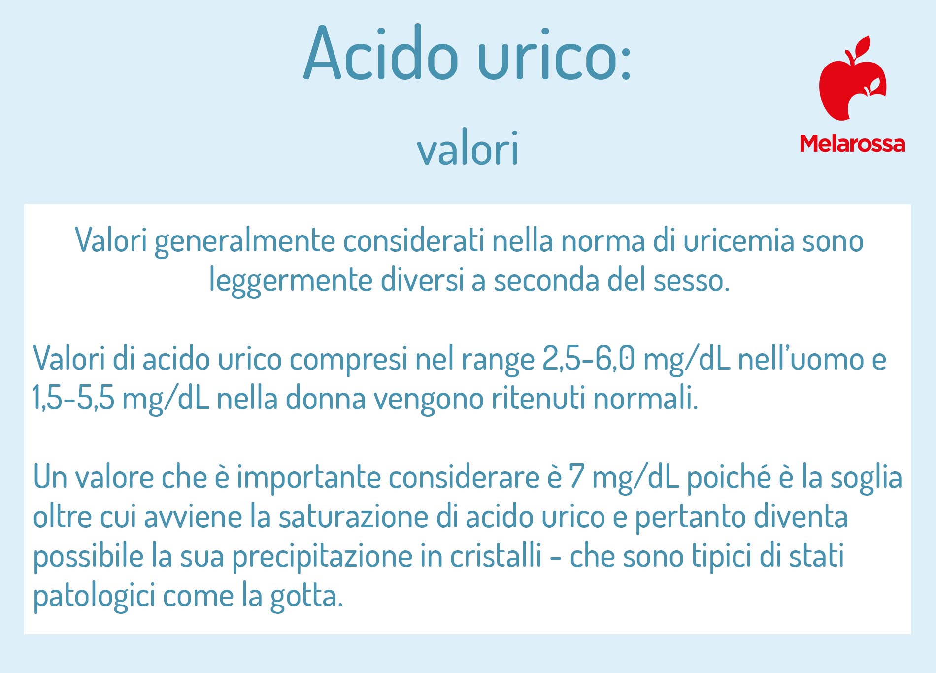 Acido urico: cos'è, come si misura e cosa fare quando l'uricemia è alta o bassa 2 acido urico: valori normali