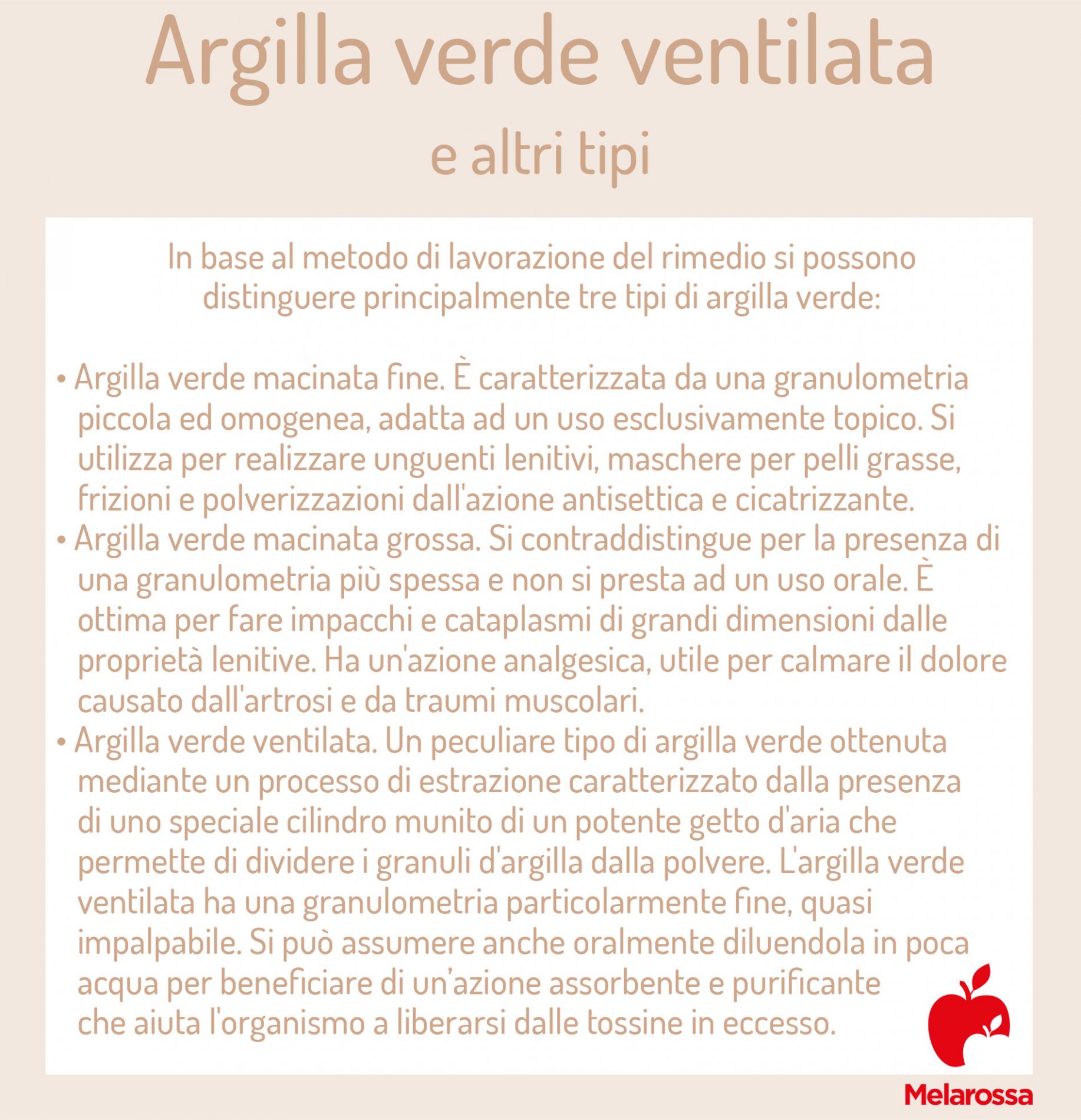 Argilla verde: che cos'è, benefici, a cosa servono gli impacchi, ricette cosmetiche, controindicazioni 1 argilla verde ventilata e altri tipi