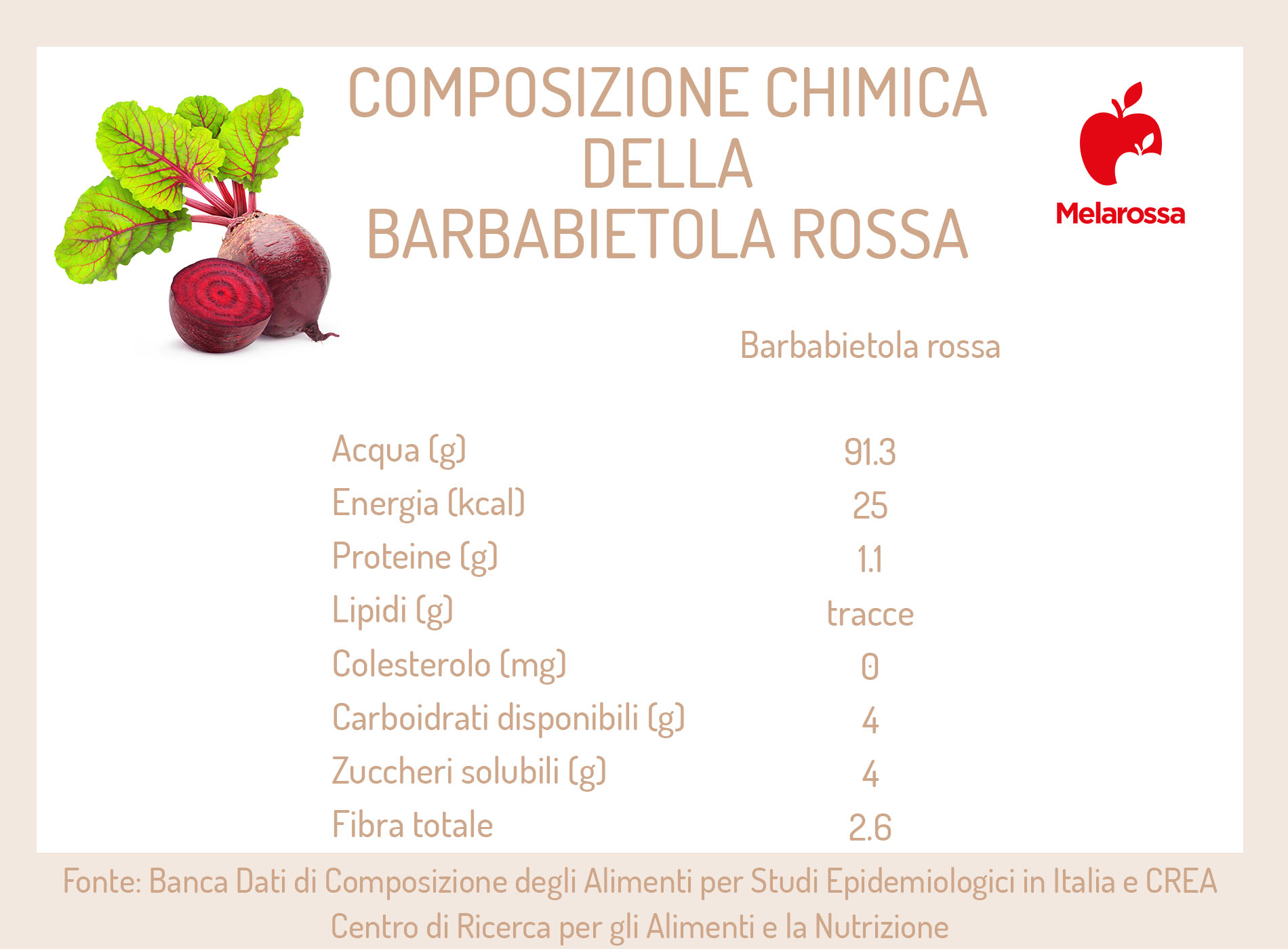 Barbabietola rossa: che cos'è, proprietà, valori nutrizionali e calorie, benefici e le migliori ricette 1 barbabietola rossa: calorie e valori nutrizionali