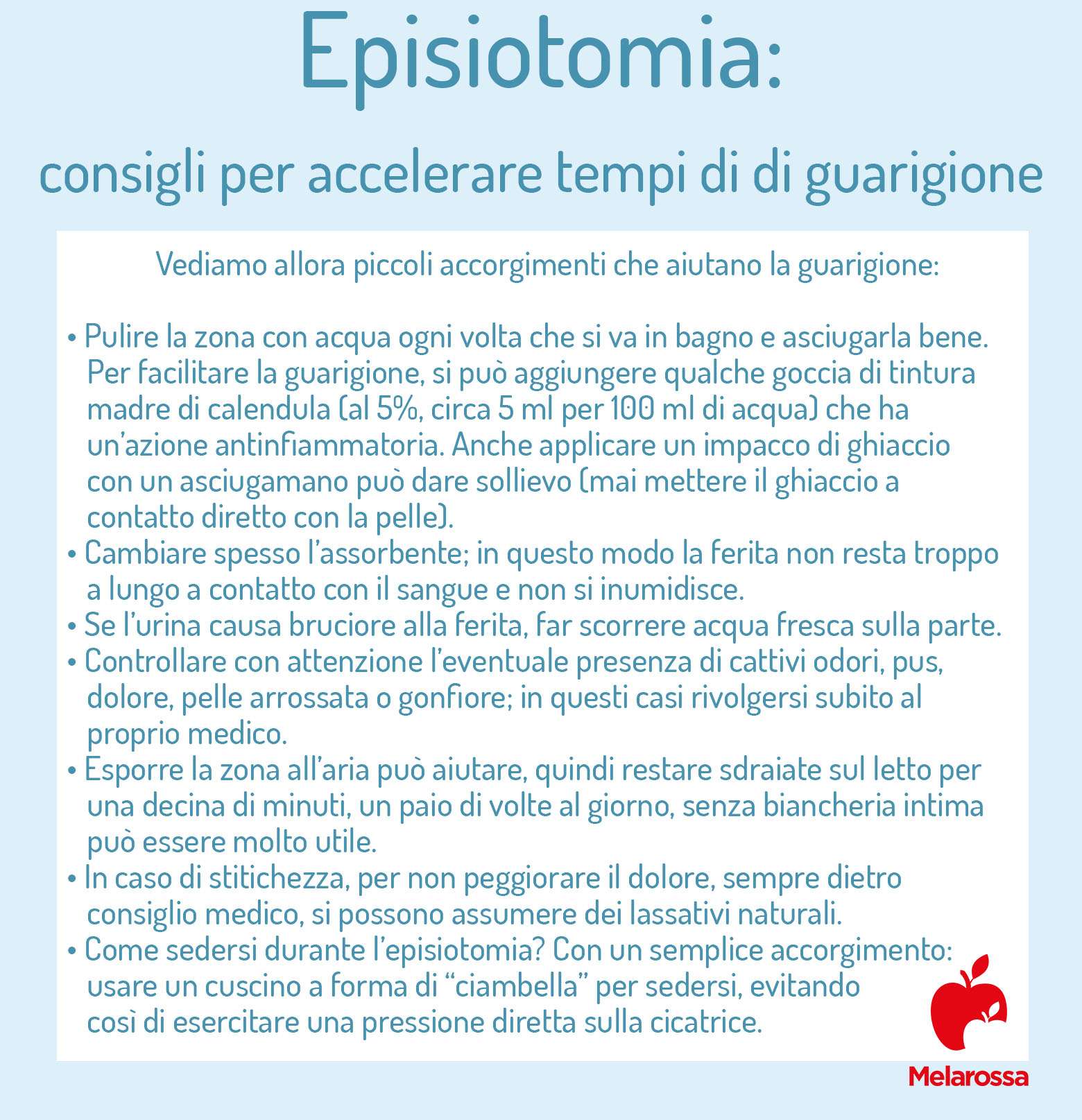 Episiotomia: che cos'è, quando è necessario il taglio vaginale, come si esegue e a cosa serve, cicatrice, guarigione e conseguenze 5 episiotomia: consigli per accelerare la guarigione