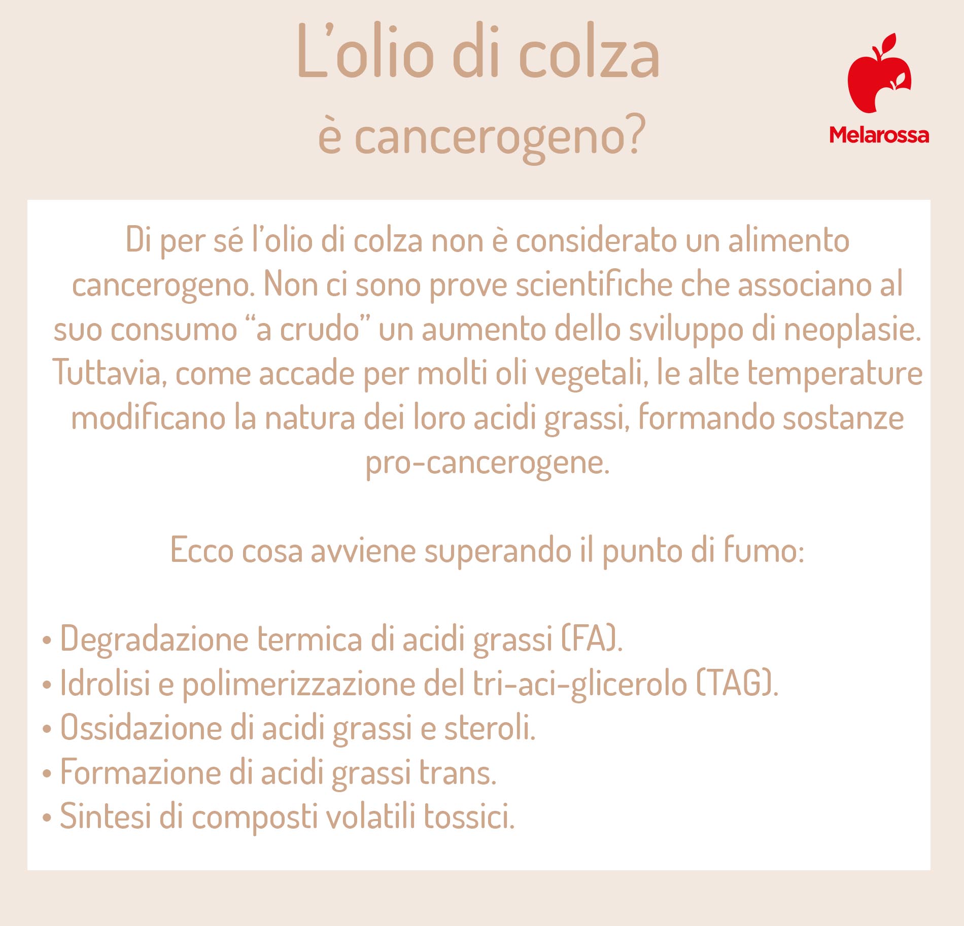 Olio di colza: che cos'è, cosa contiene, usi alimentari, benefici e proprietà, fa male o bene alla salute? 4 olio di colza è cancerogeno?