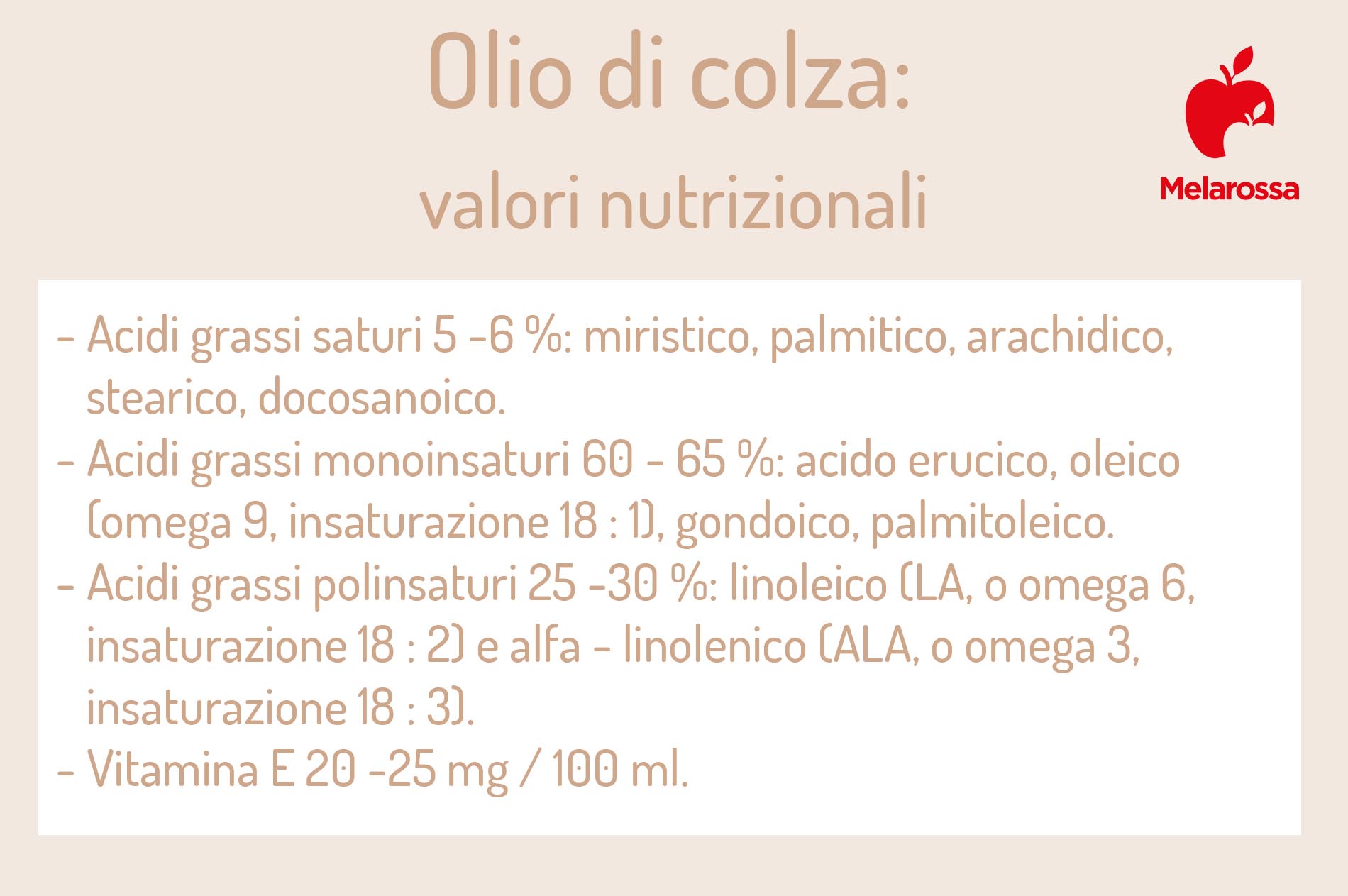 Olio di colza: che cos'è, cosa contiene, usi alimentari, benefici e proprietà, fa male o bene alla salute? 2 olio di colza: valori nutrizionali