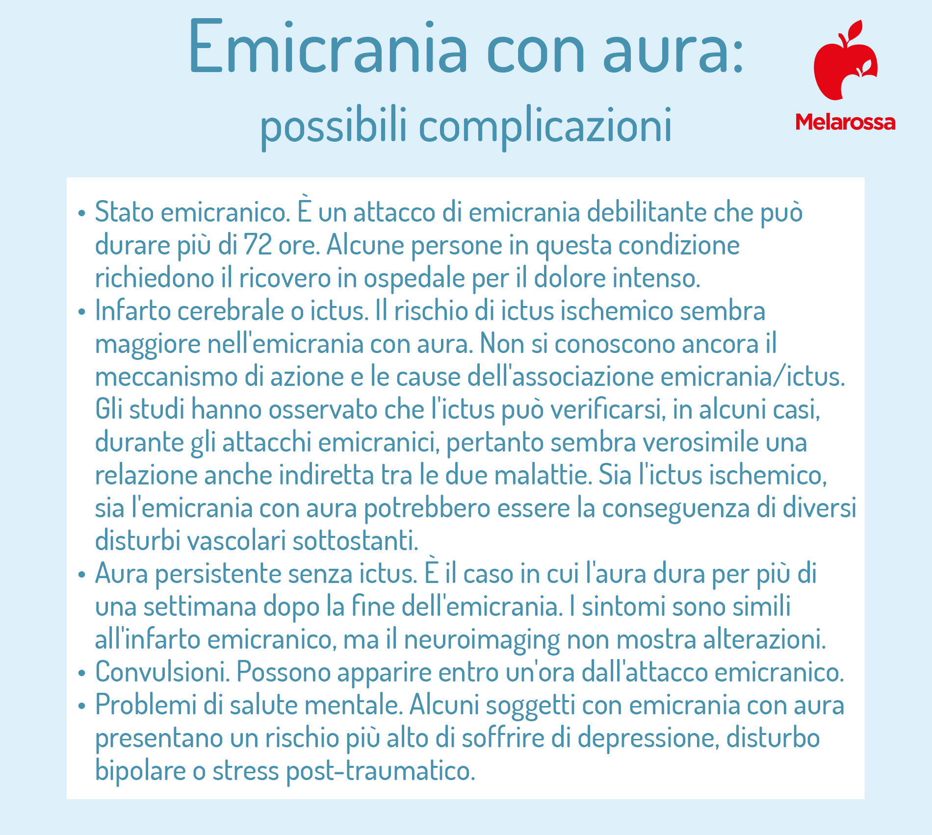 Emicrania con aura: che cos'è, sintomi, cause, diagnosi, cure e prevenzione 7 emicrania con aura: possibili complicazioni