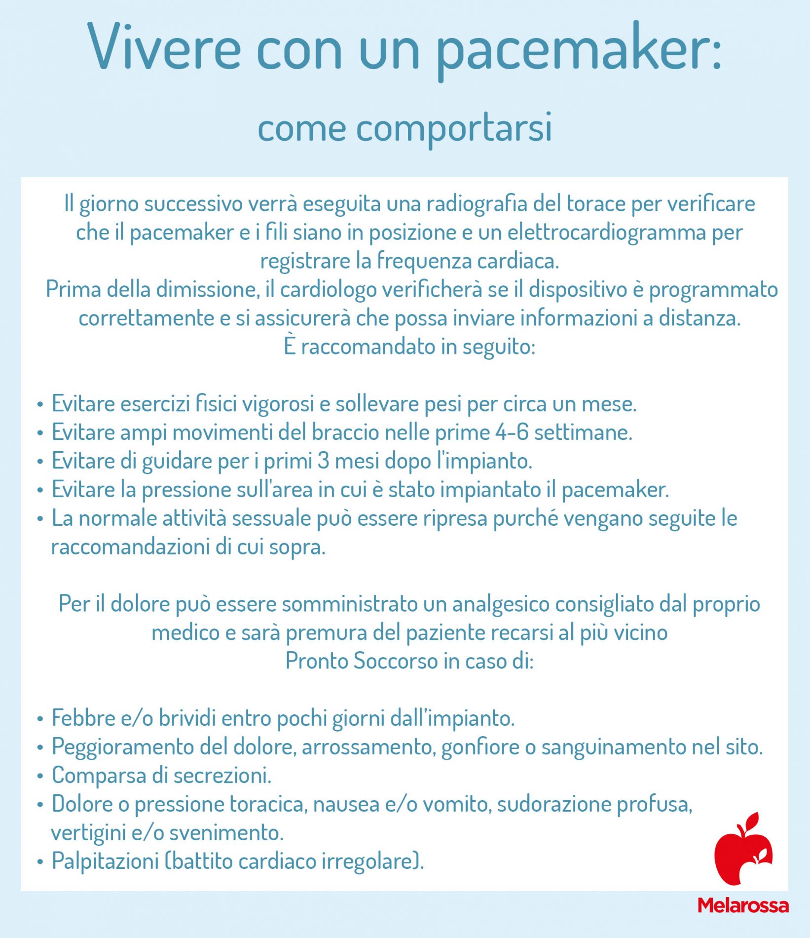 Pacemaker: che cos'è, come funziona, tipi, come si impianta, benefici, controindicazioni 6 come vivere con un pacemaker