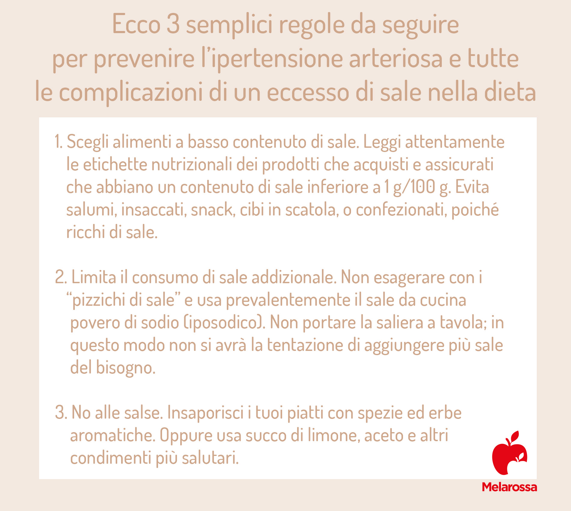 Sale: cos'è, proprietà, benefici, tipi di sale, controindicazioni e quando fa male 6 sale: regole per prevenire l'ipertensione