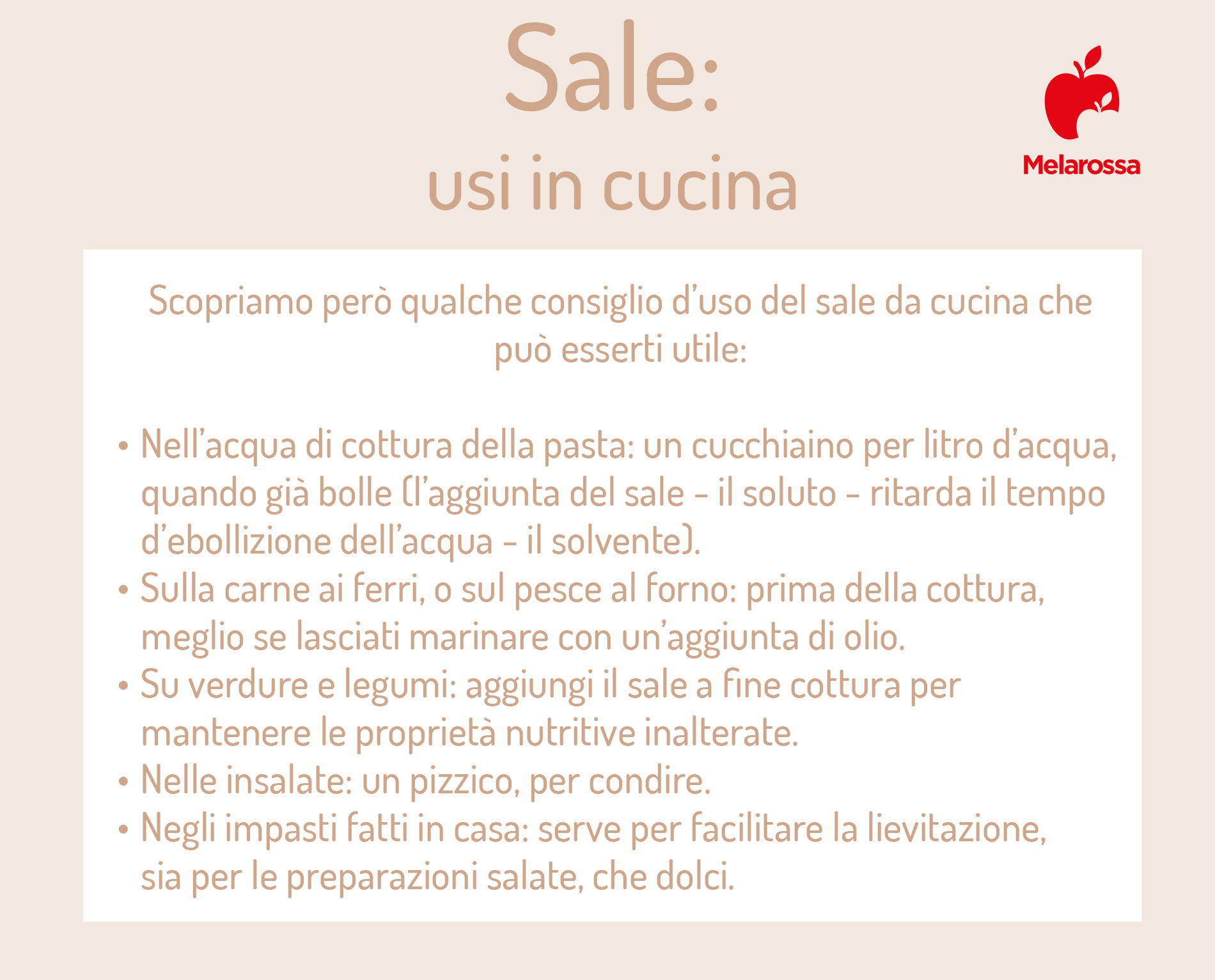 Sale: cos'è, proprietà, benefici, tipi di sale, controindicazioni e quando fa male 9 sale in cucina