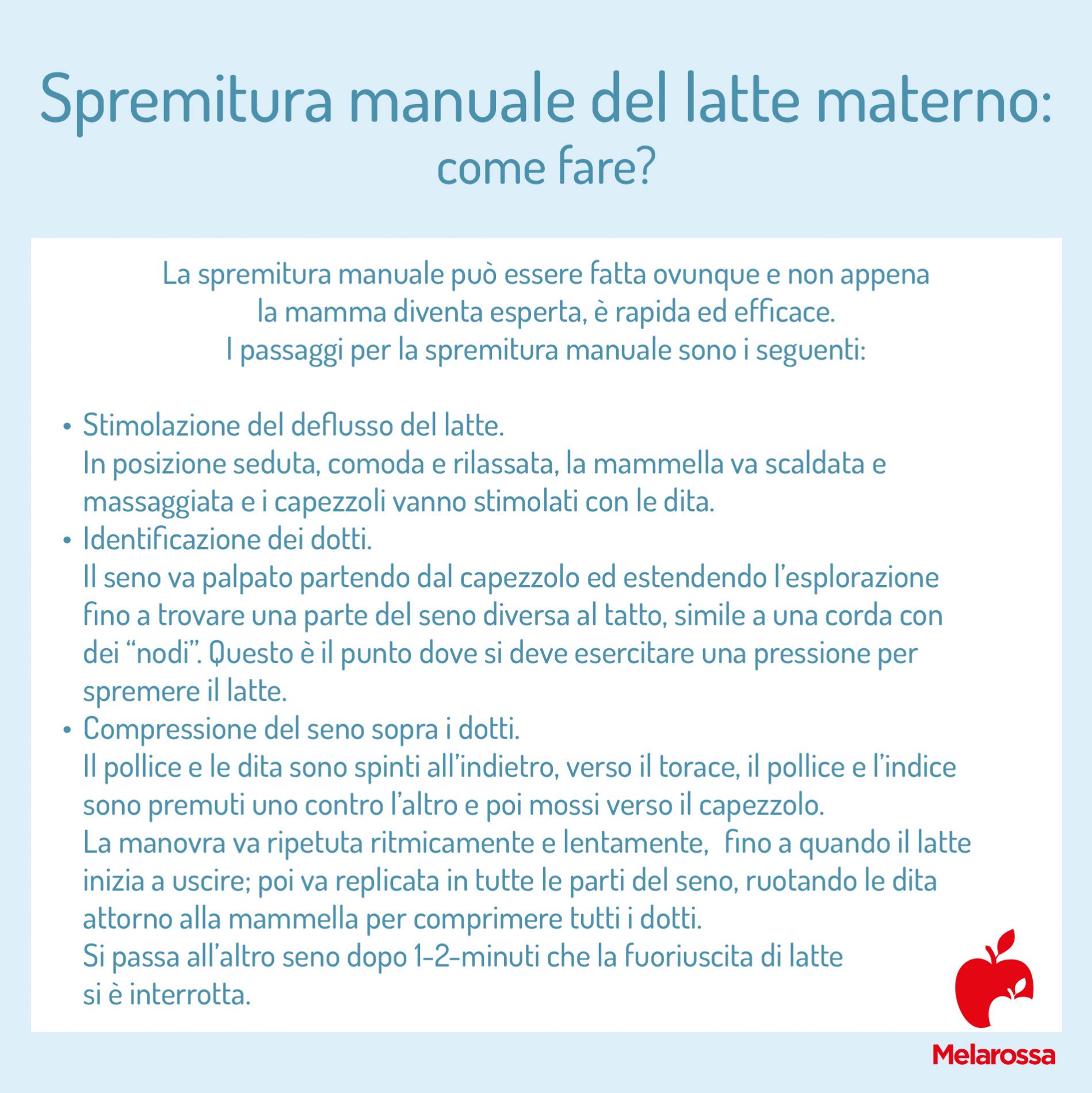 Latte materno: composizione, benefici e come aumentare la produzione 5 spremitura manuale e latte