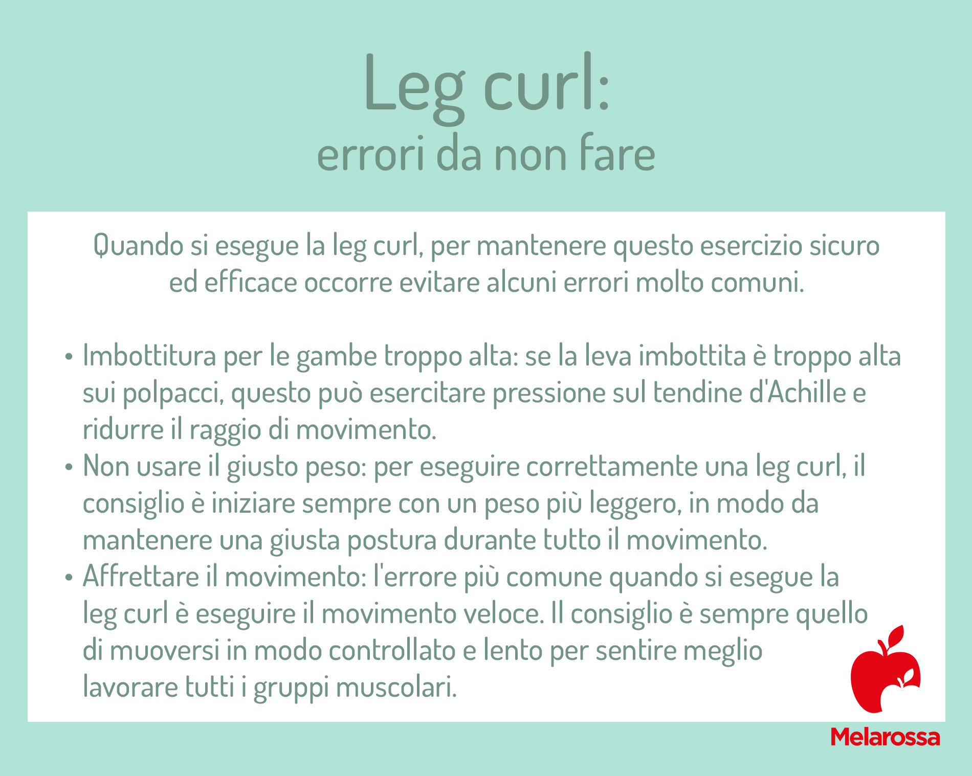 Leg curl: che cos'è, tecnica, varianti, benefici, muscoli coinvolti ed errori da evitare 9 leg curl: errori da non fare